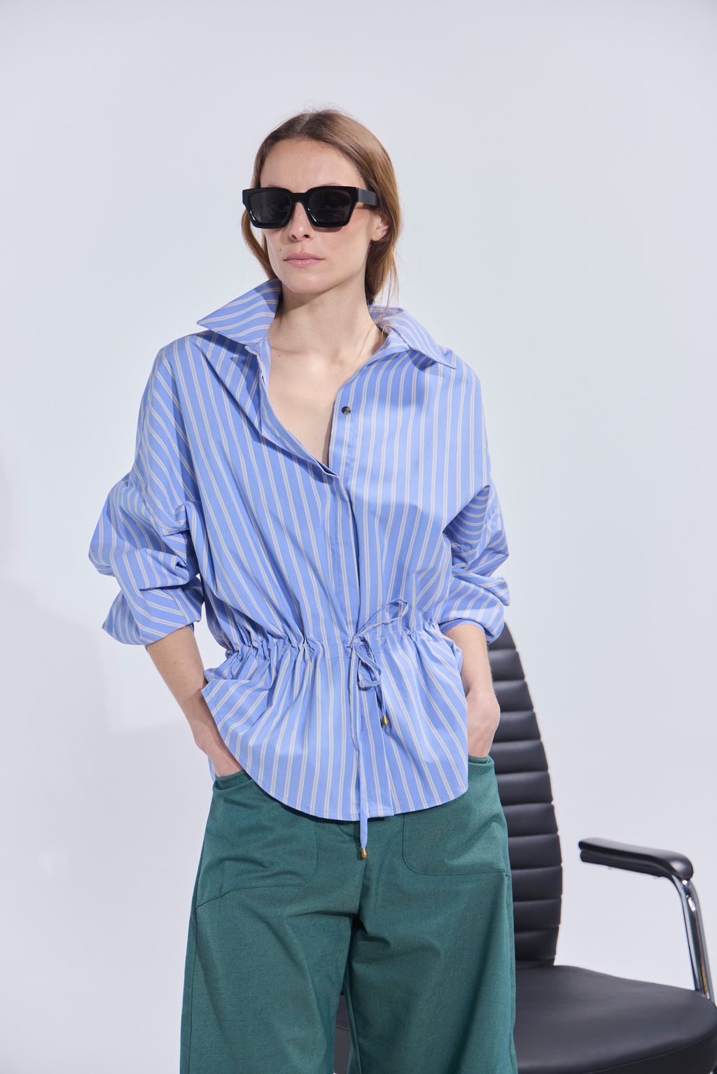 Blusa Ecume Listada Azul