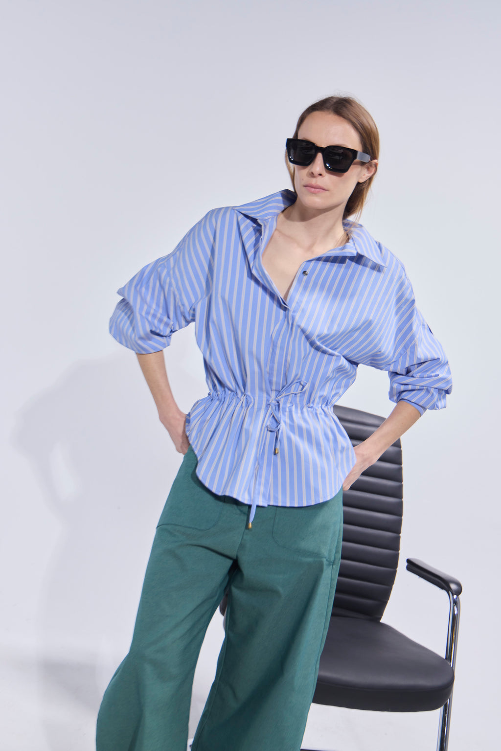 Blusa Ecume Listada Azul