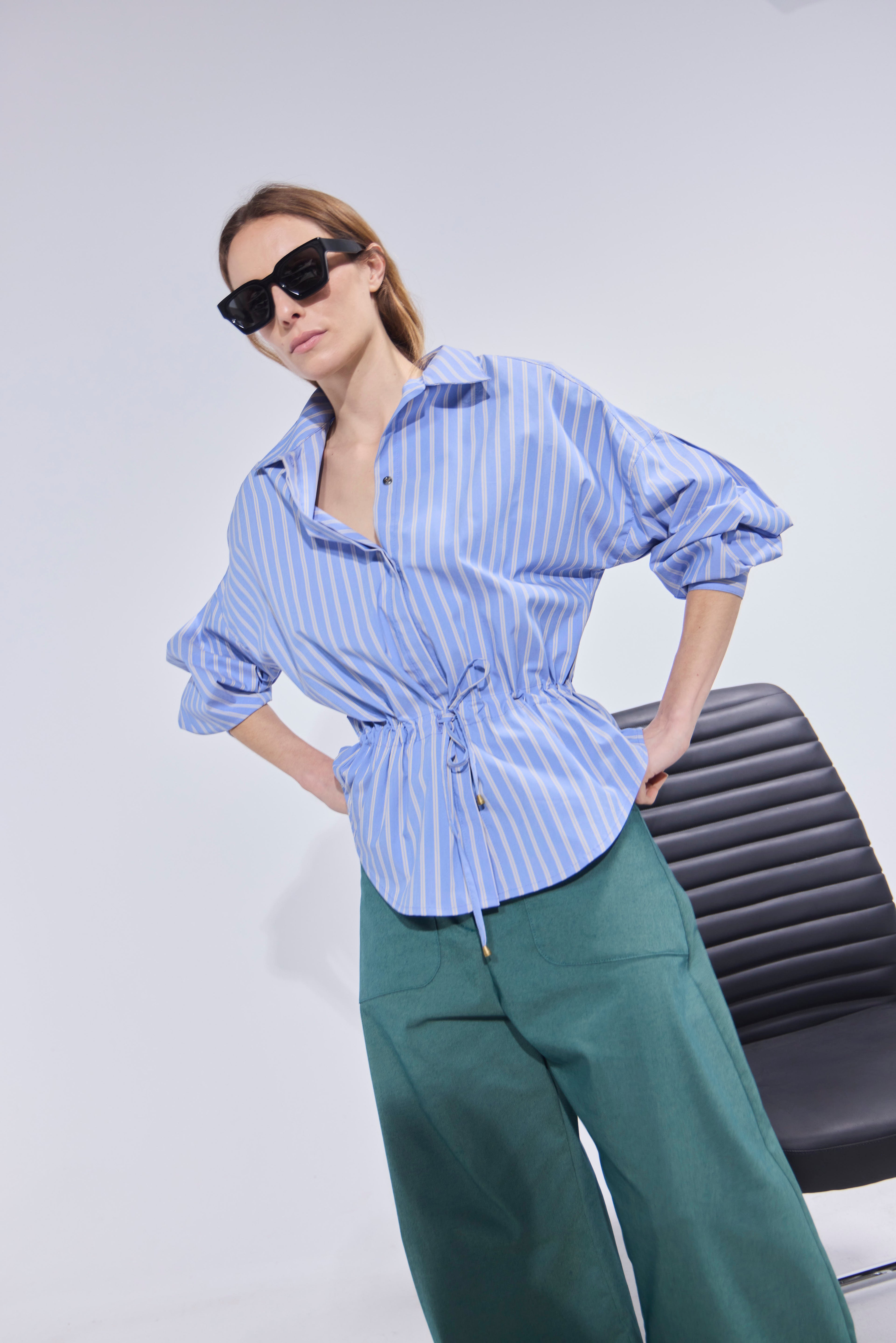 Blusa Ecume Listada Azul
