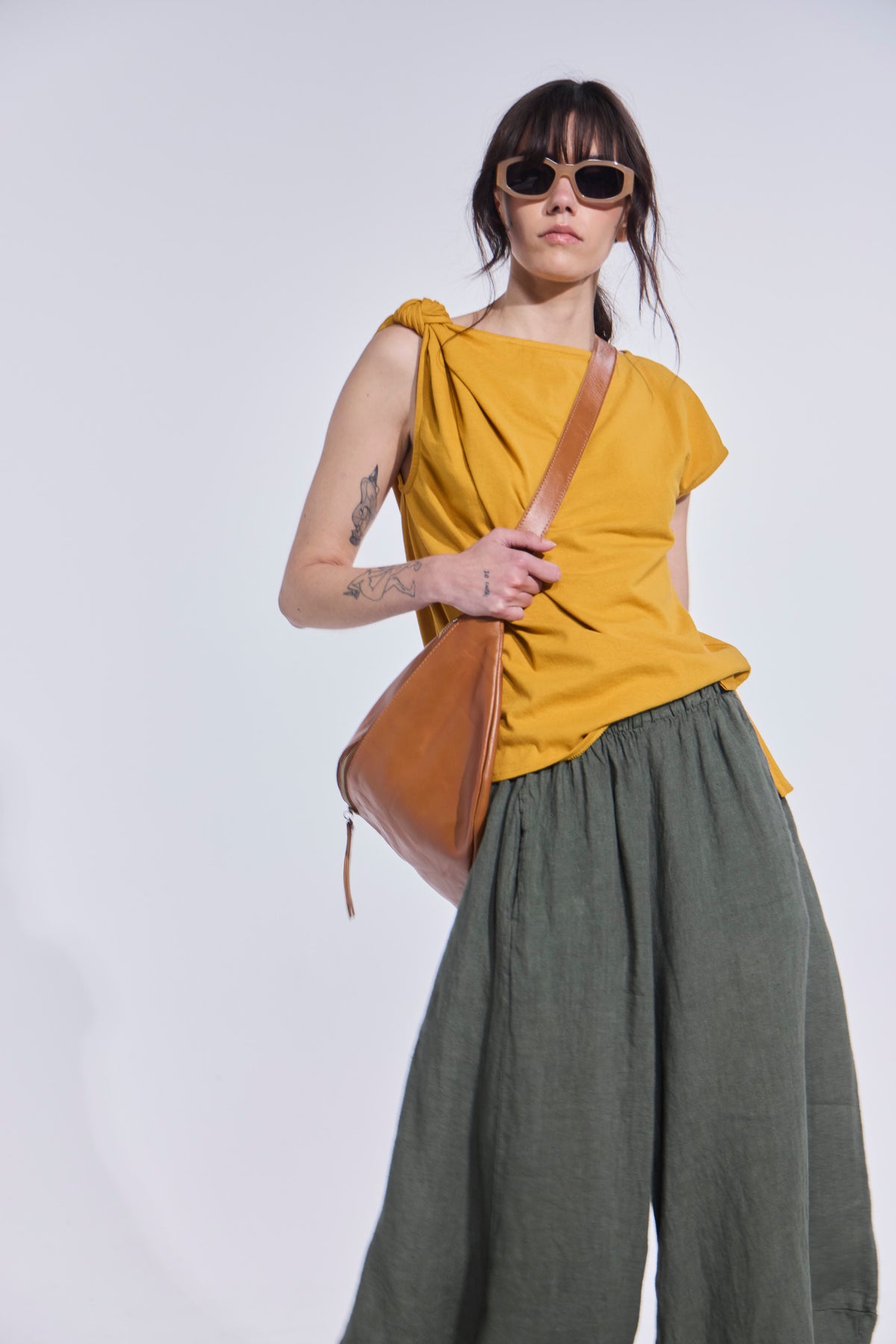Top Perle Algodón Amarillo