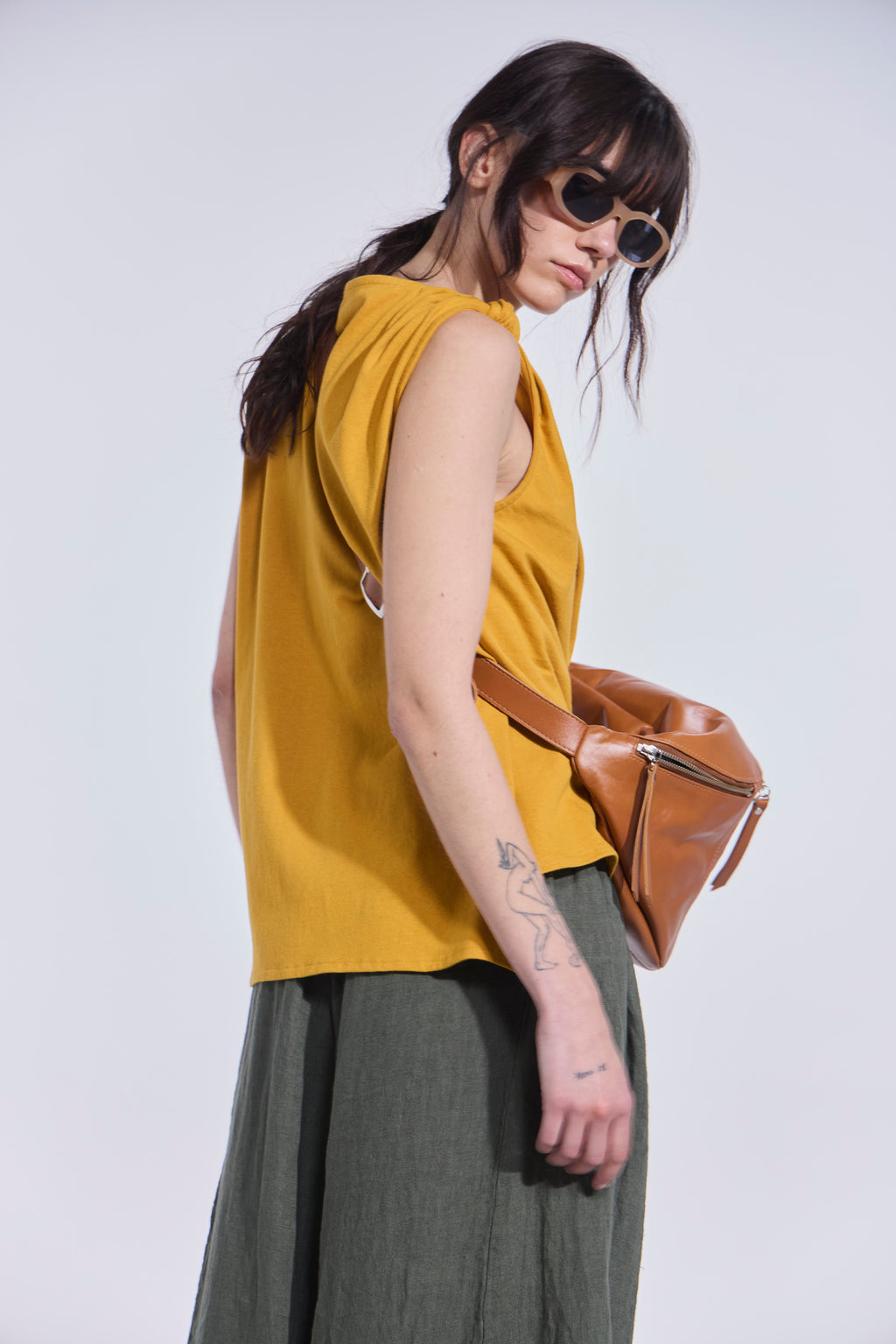 Top Perle Algodón Amarillo