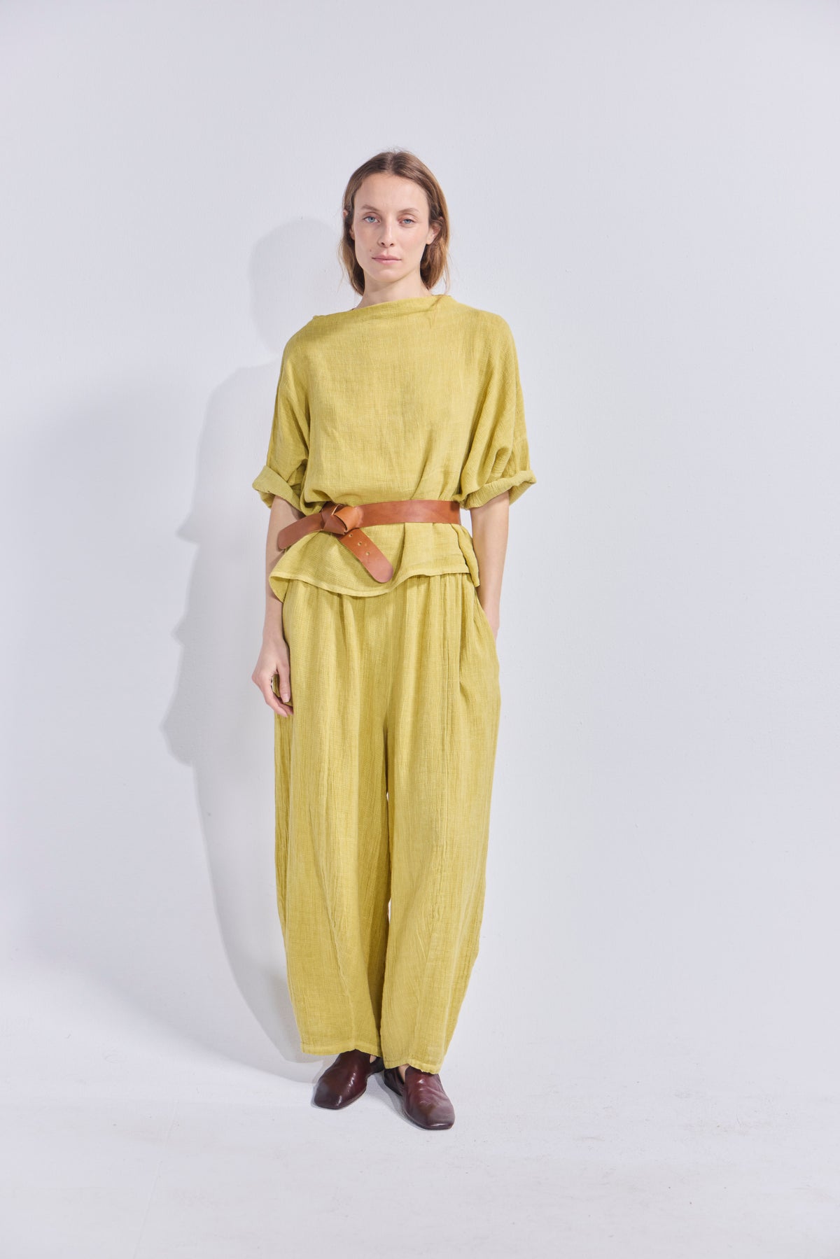 Pantalón Tendu Amarillo