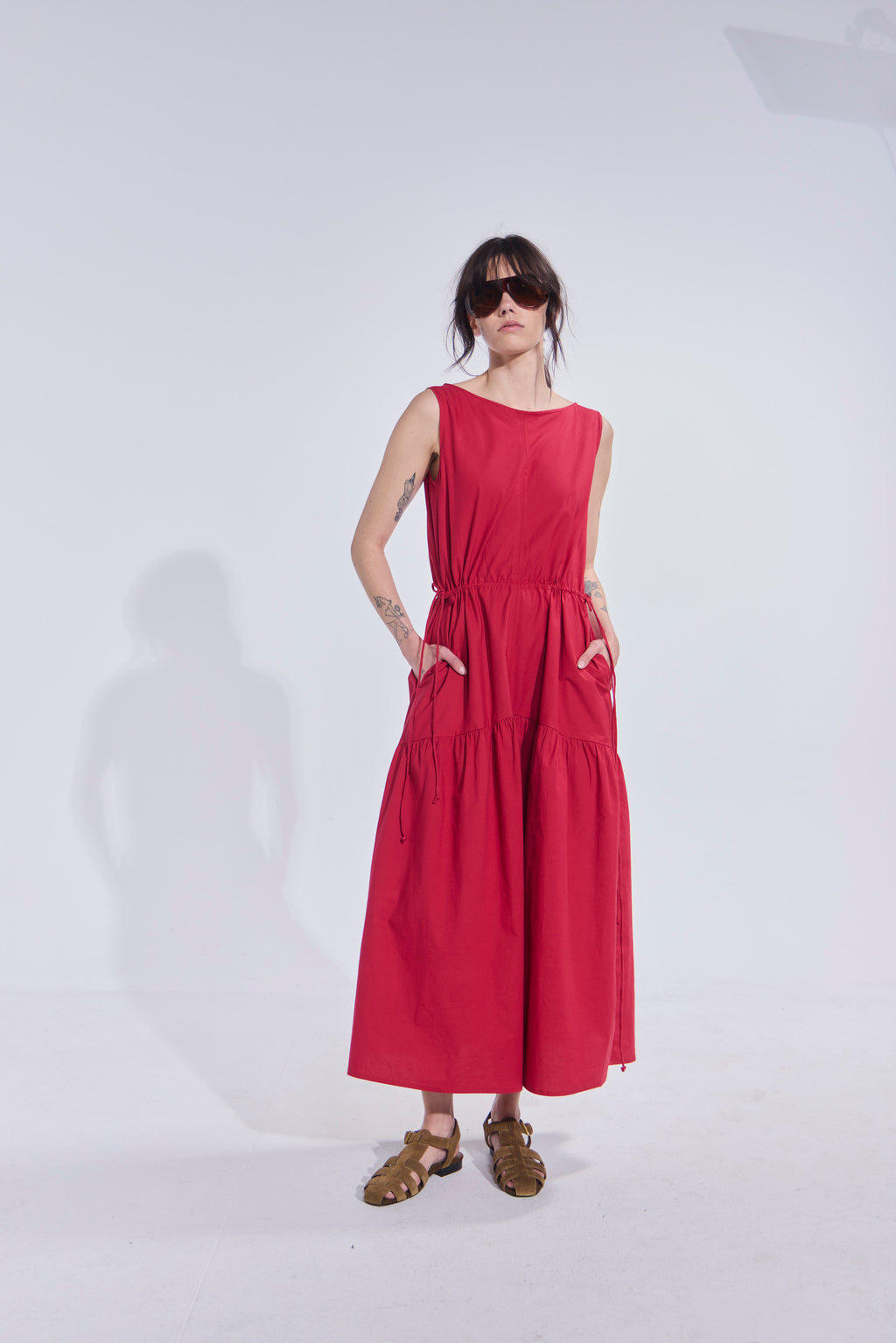 Vestido Liens Algodón Rojo