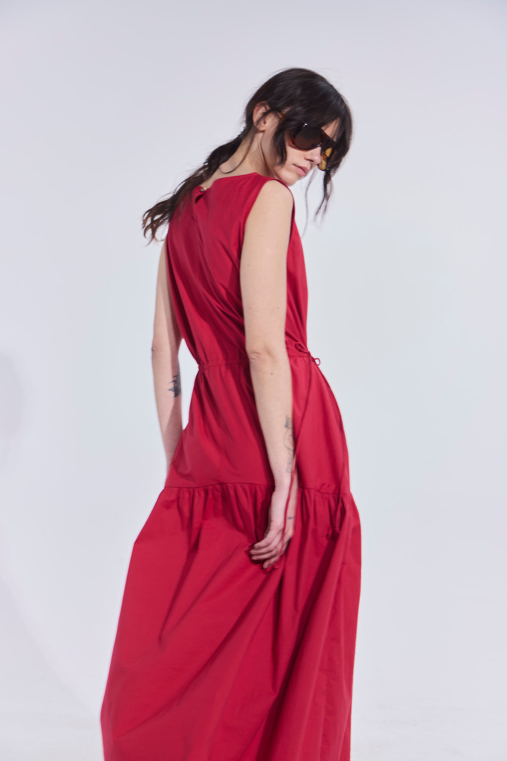Vestido Liens Algodón Rojo