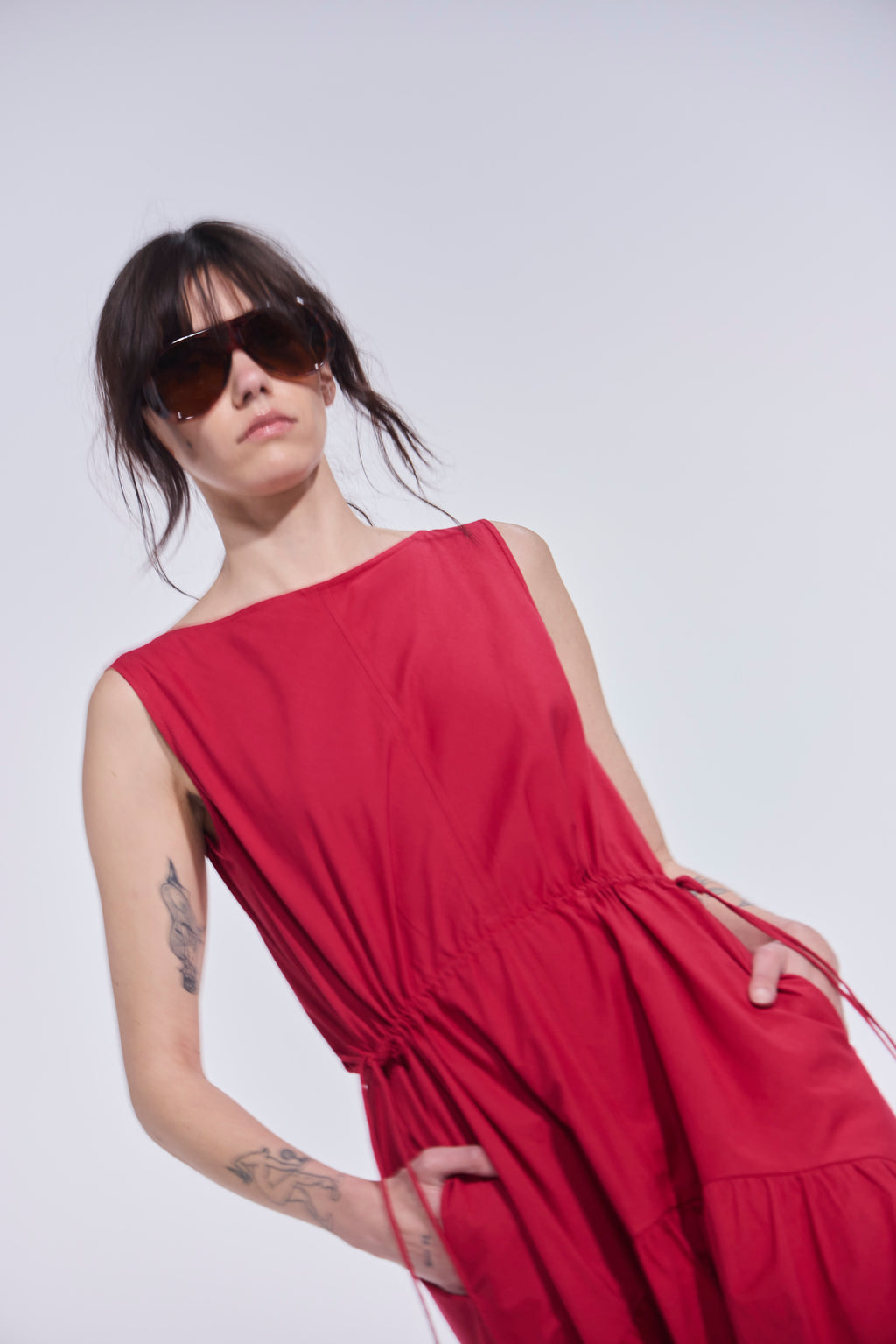 Vestido Liens Algodón Rojo