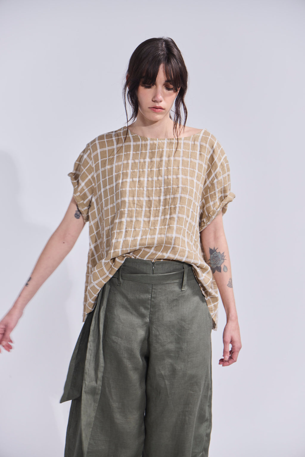 Pantalon Ameliore 100% Lino Verde