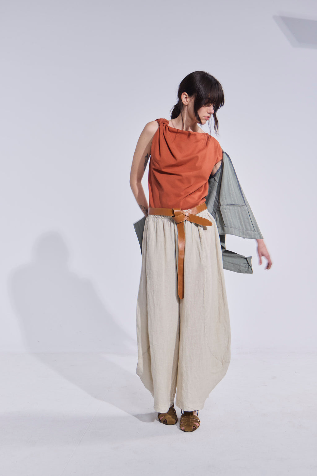 Top Perle Algodón Terracota