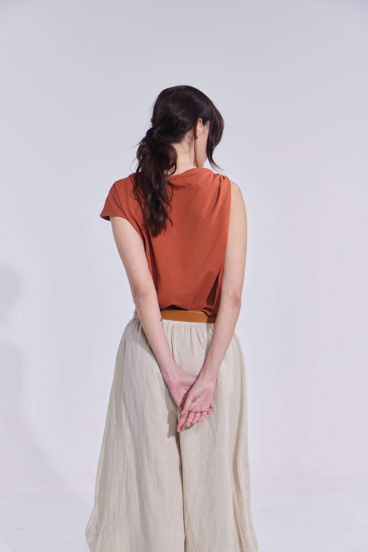Top Perle Algodón Terracota