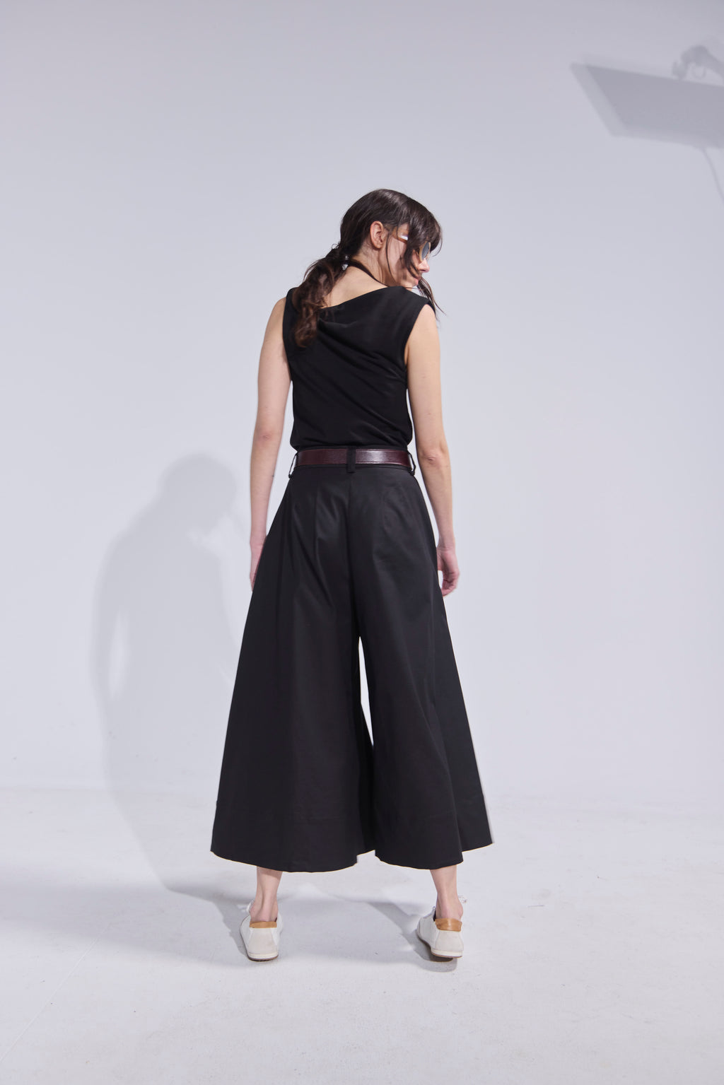 Falda Pantalón Riviera Gabardina Negro