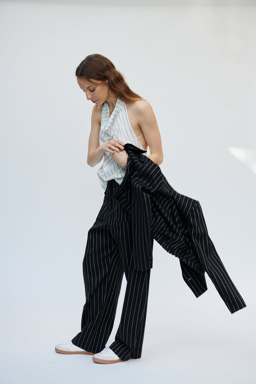 Blazer Mosela Lino Listado Negro | Limited Edition