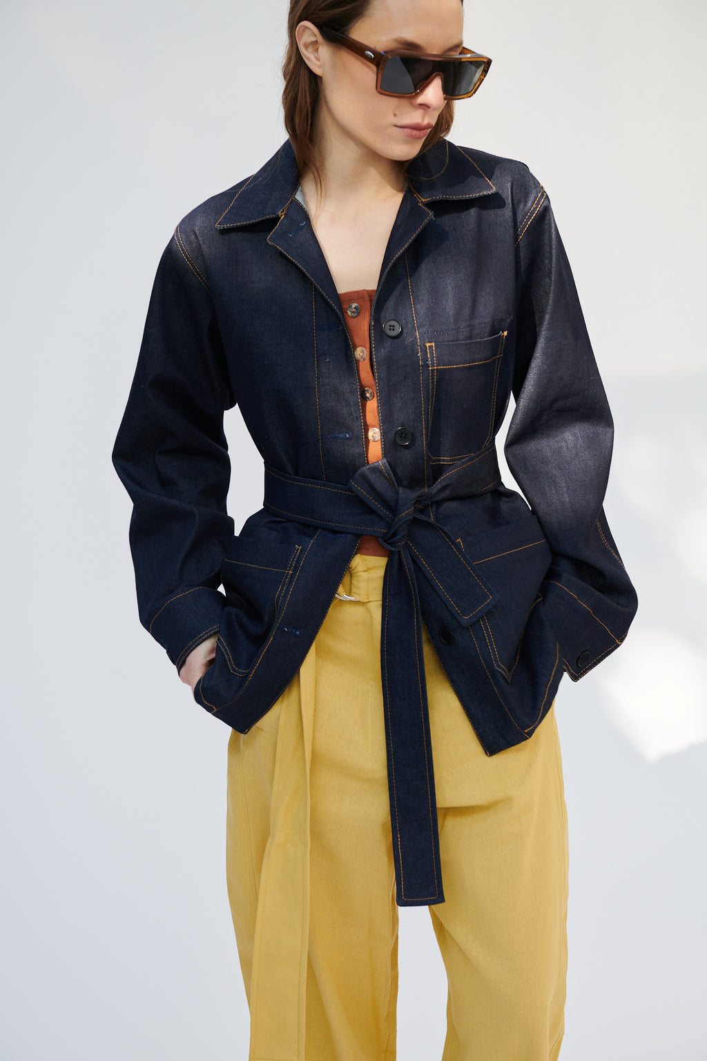 Top Varo Lino Tostado