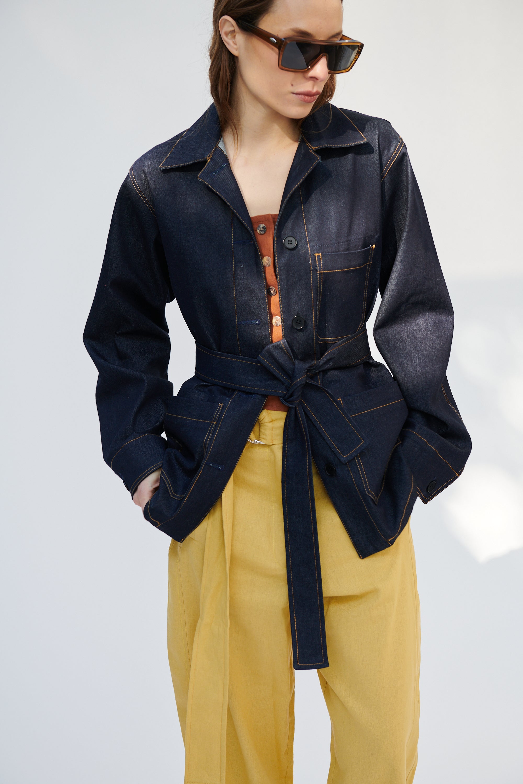 Top Varo Lino Tostado