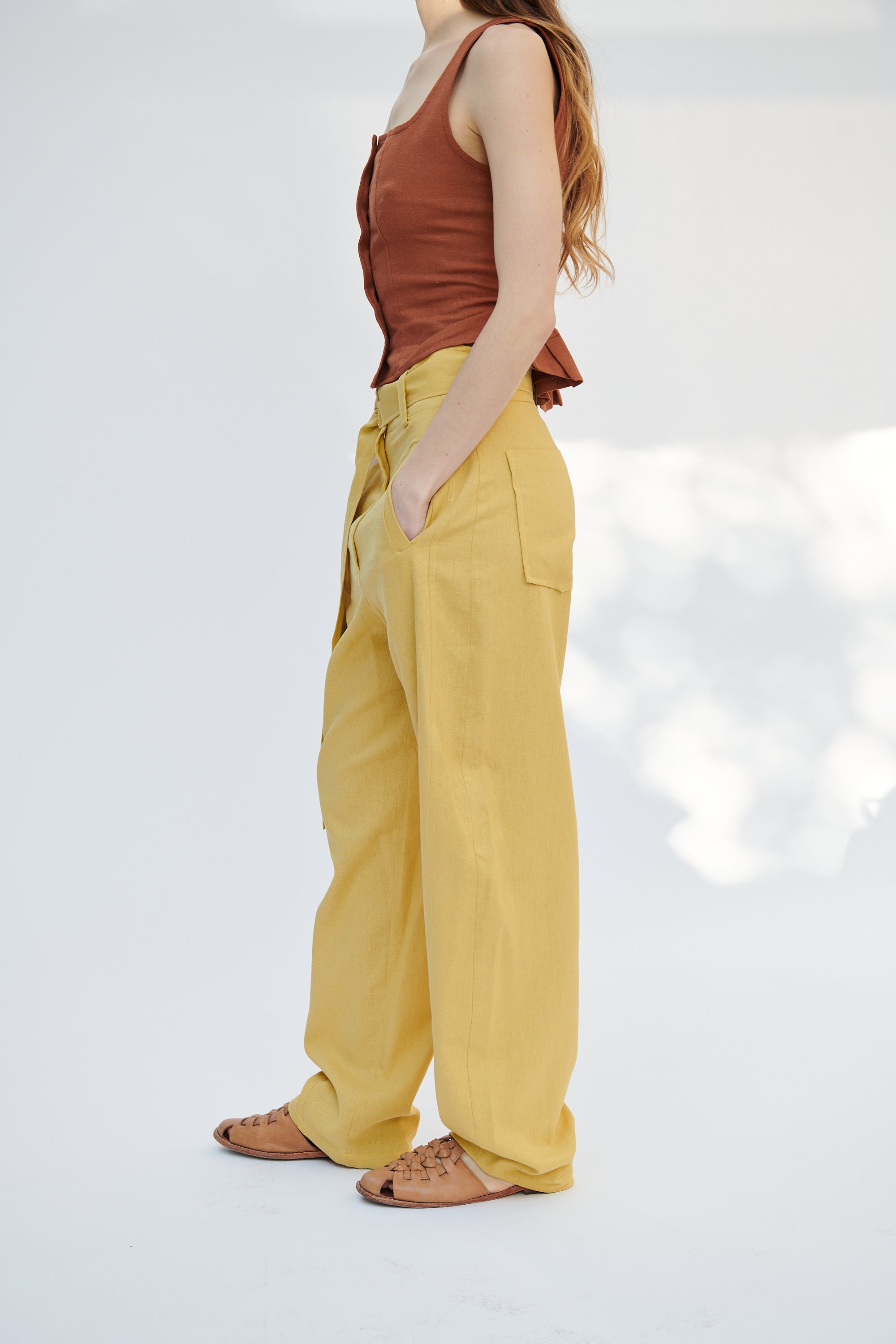 Top Varo Lino Tostado