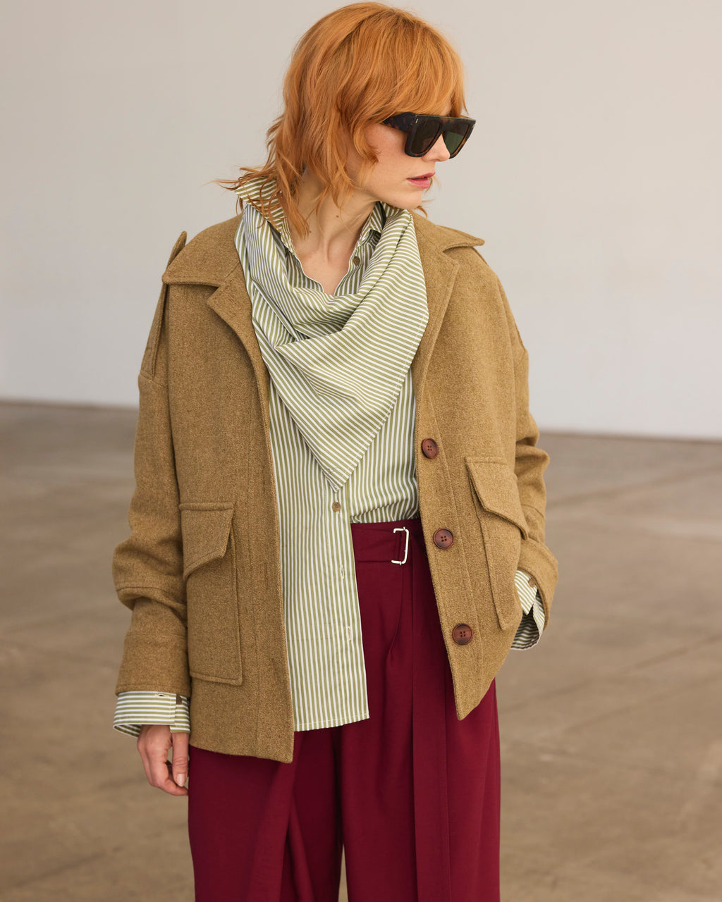 Jacket Amaranth Wool Mustard