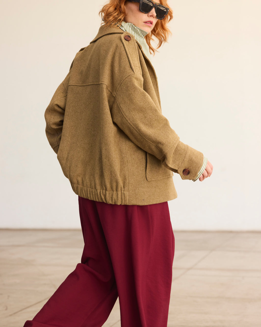 Jacket Amaranth Wool Mustard