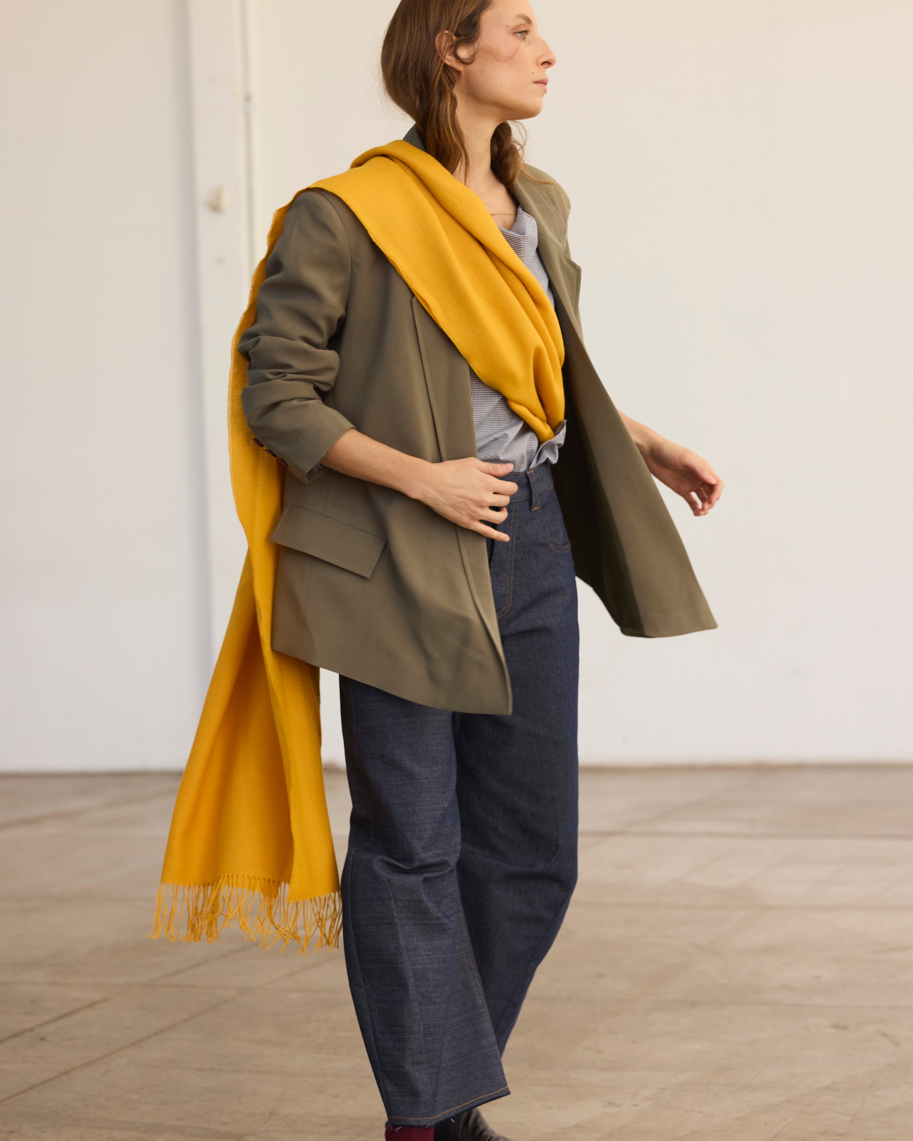 Bufanda Lavande 100% Baby Alpaca Amarilla