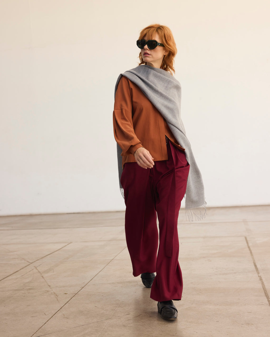 Bufanda Lavande 100% Baby Alpaca Gris Claro