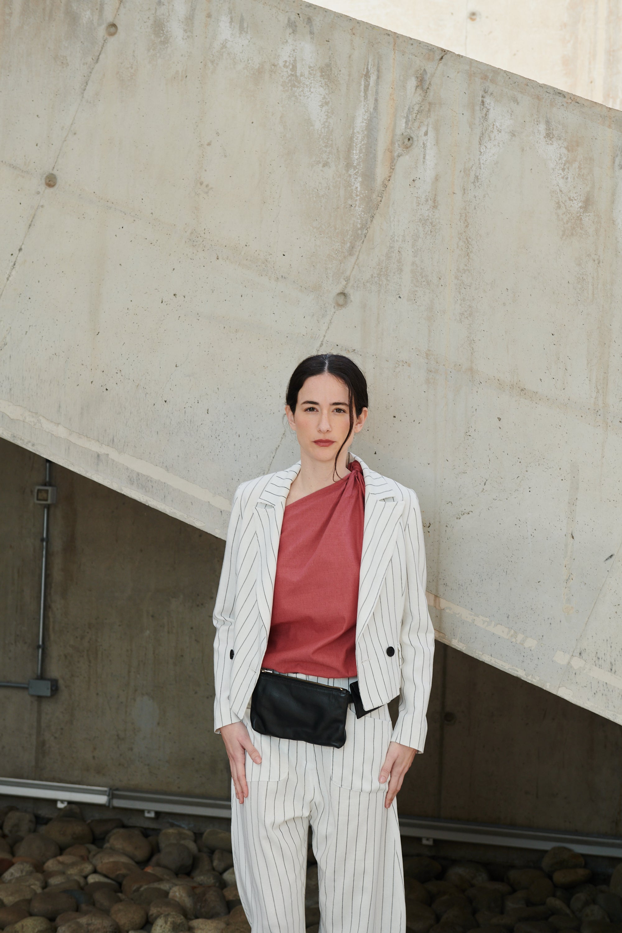 Blazer Mosela Lino Listado Blanco | Limited Edition