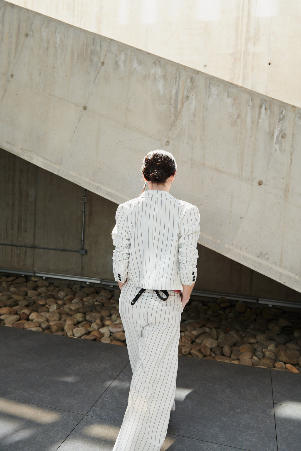 Blazer Mosela Lino Listado Blanco | Limited Edition