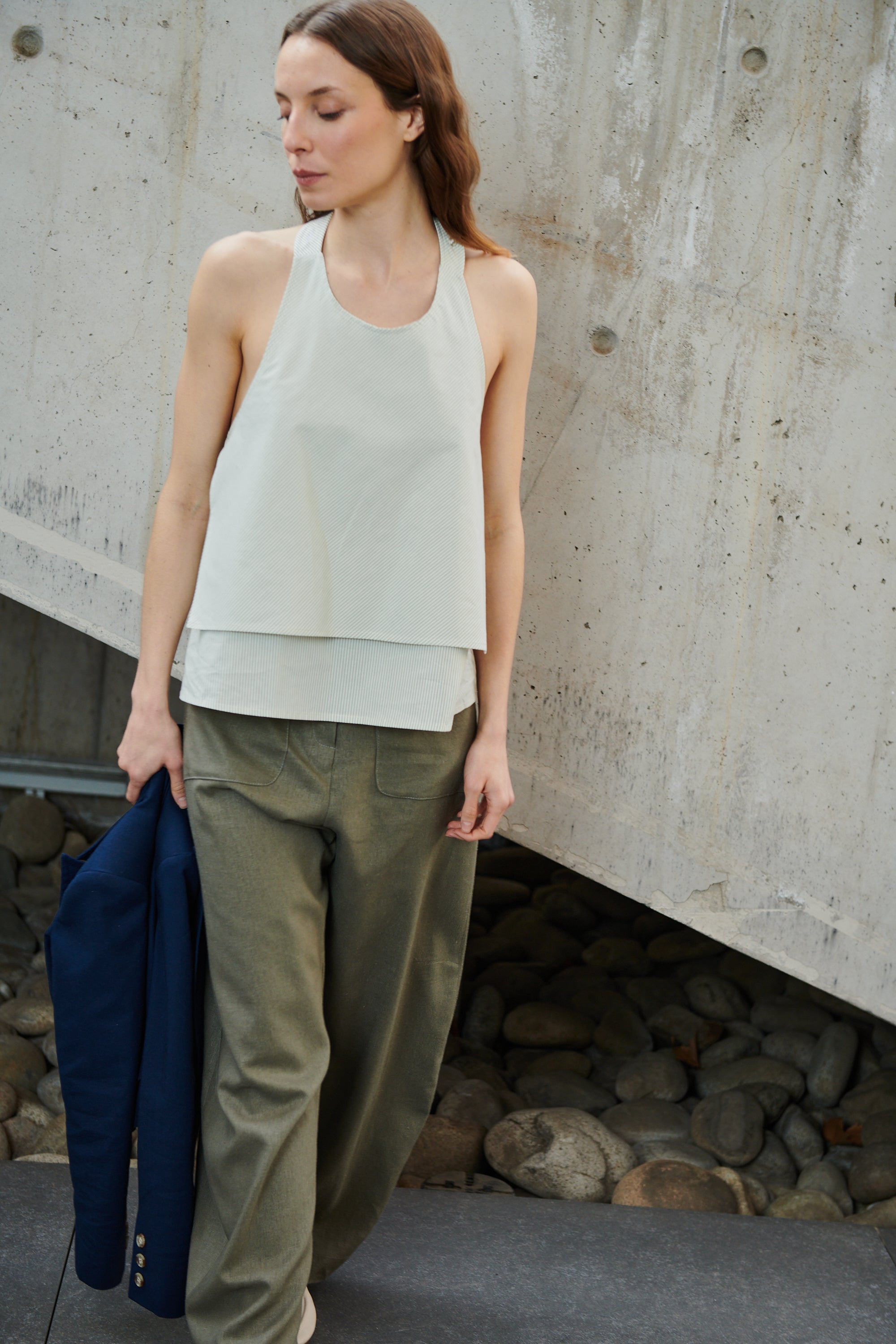 Top Klint Algodón Listado Verde