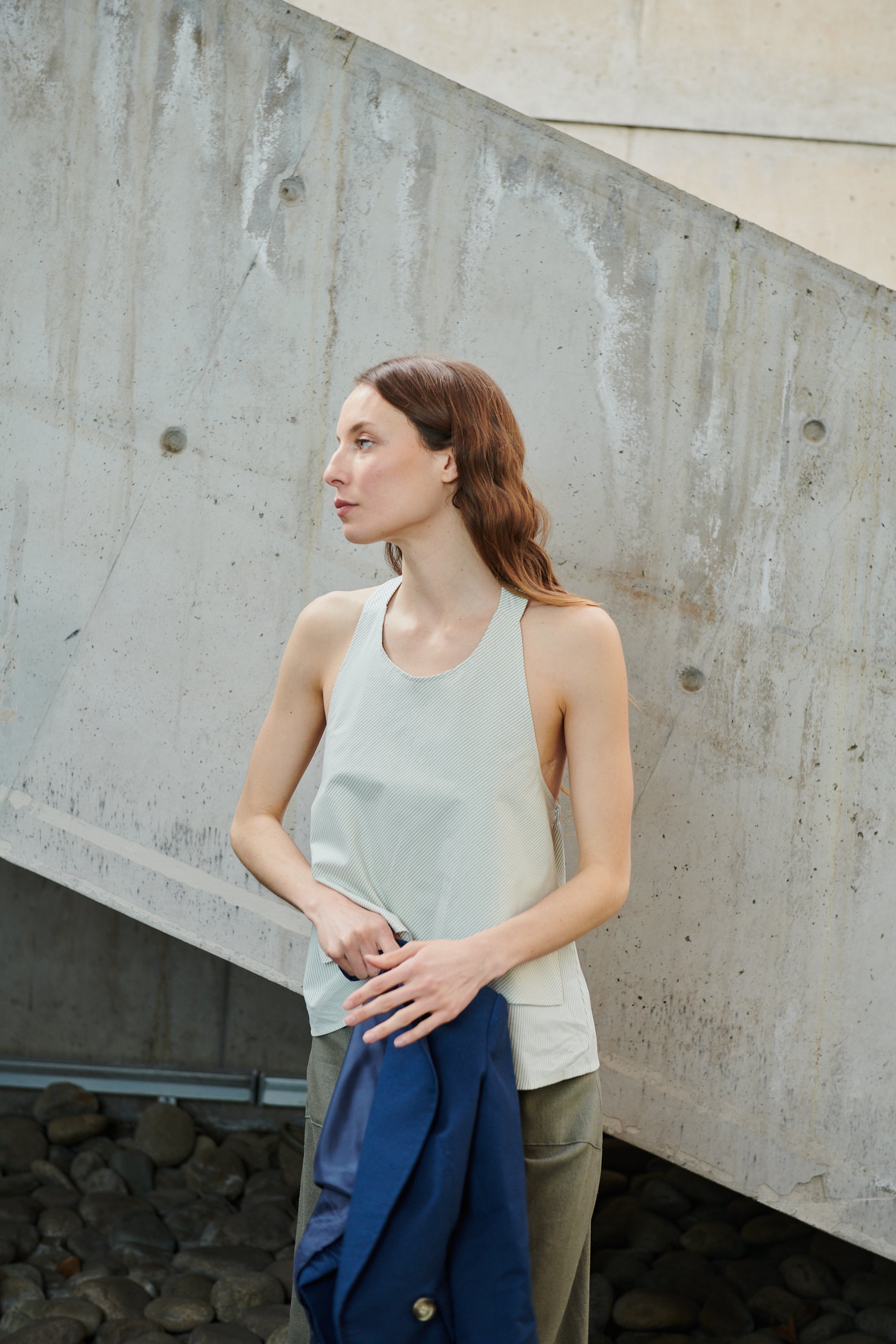 Top Klint Algodón Listado Verde