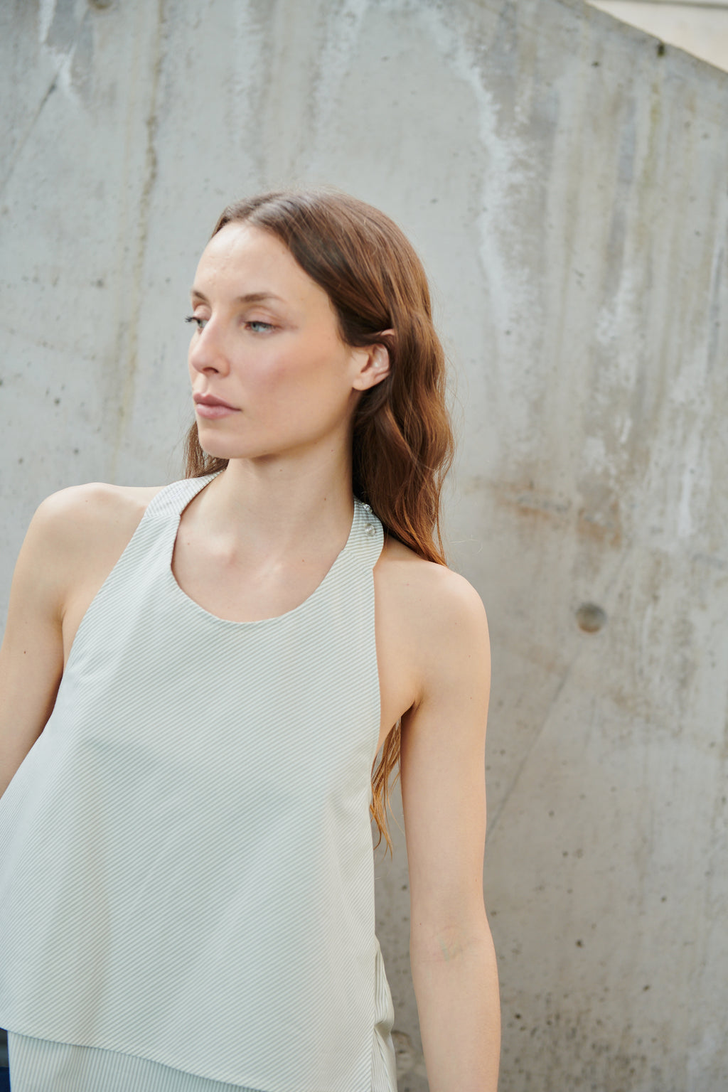 Top Klint Algodón Listado Verde