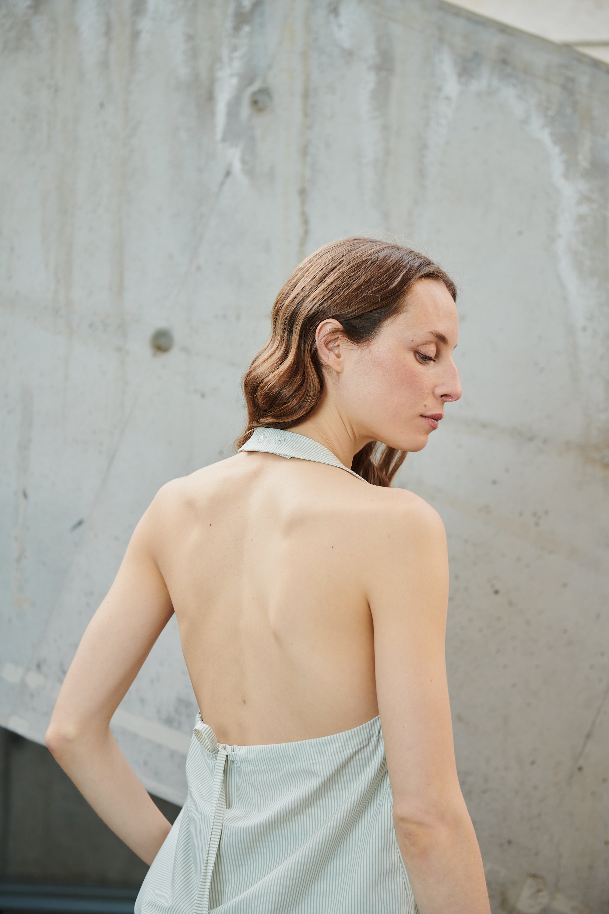 Top Klint Algodón Listado Verde