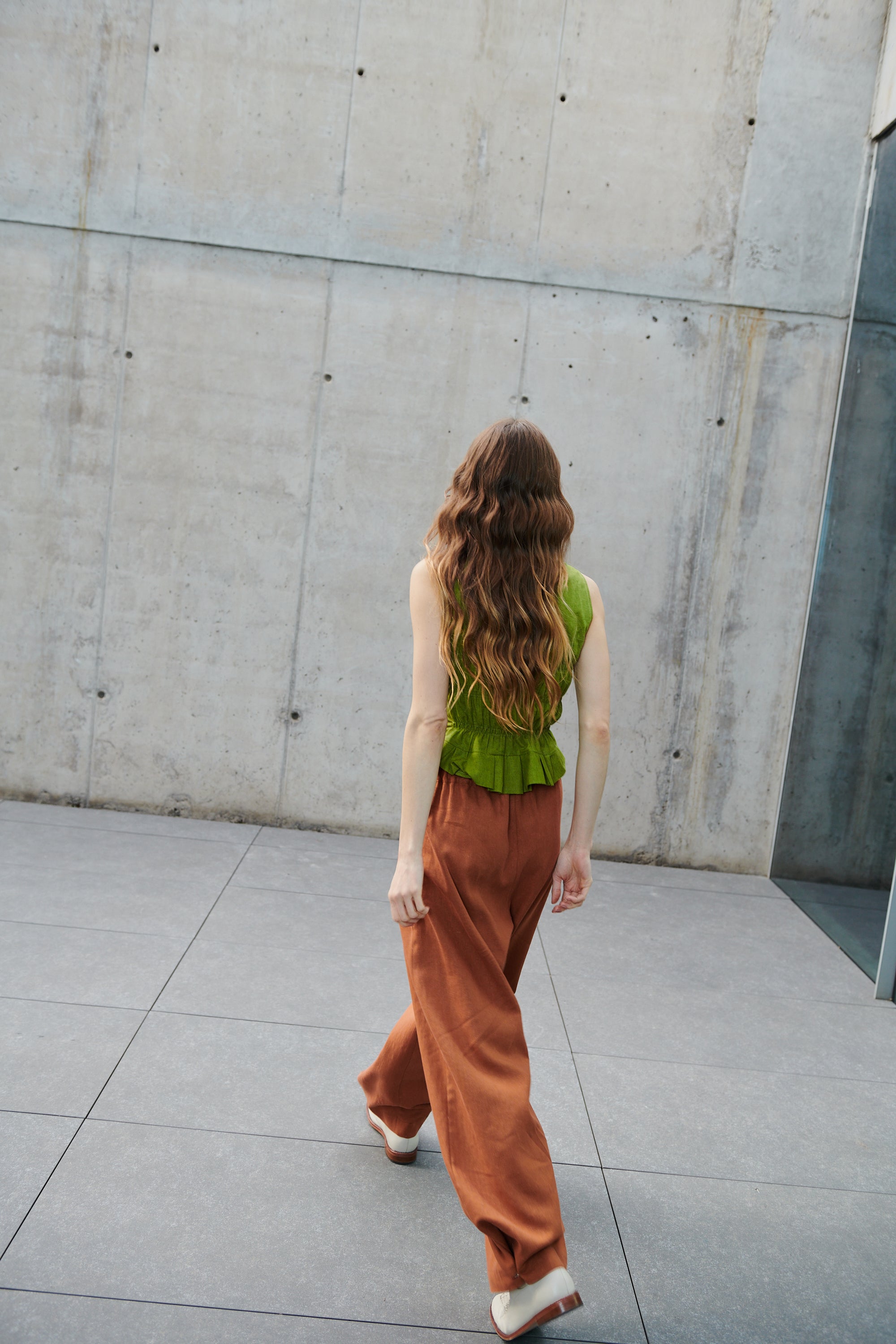 Top Varo Algodón Verde