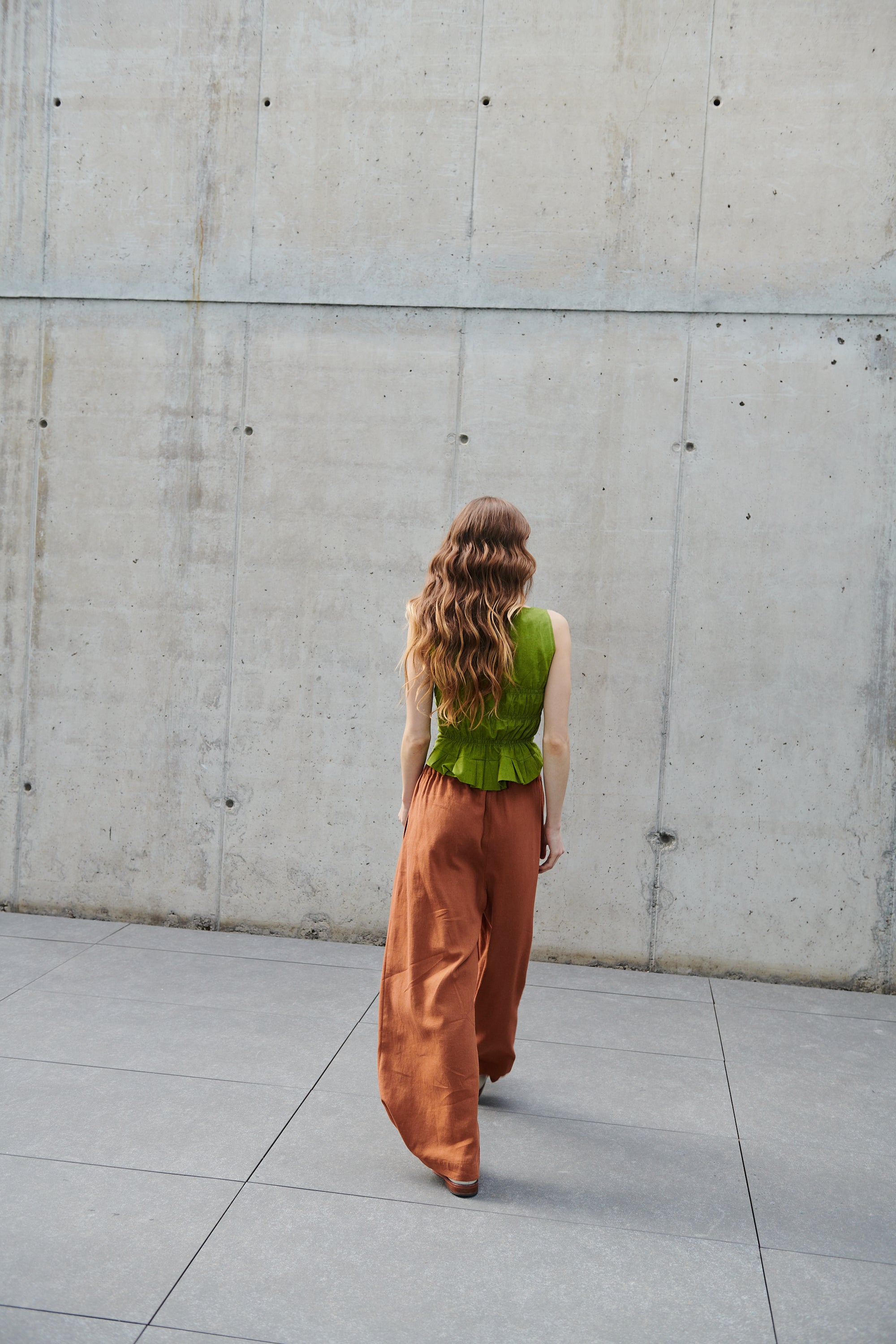 Top Varo Algodón Verde