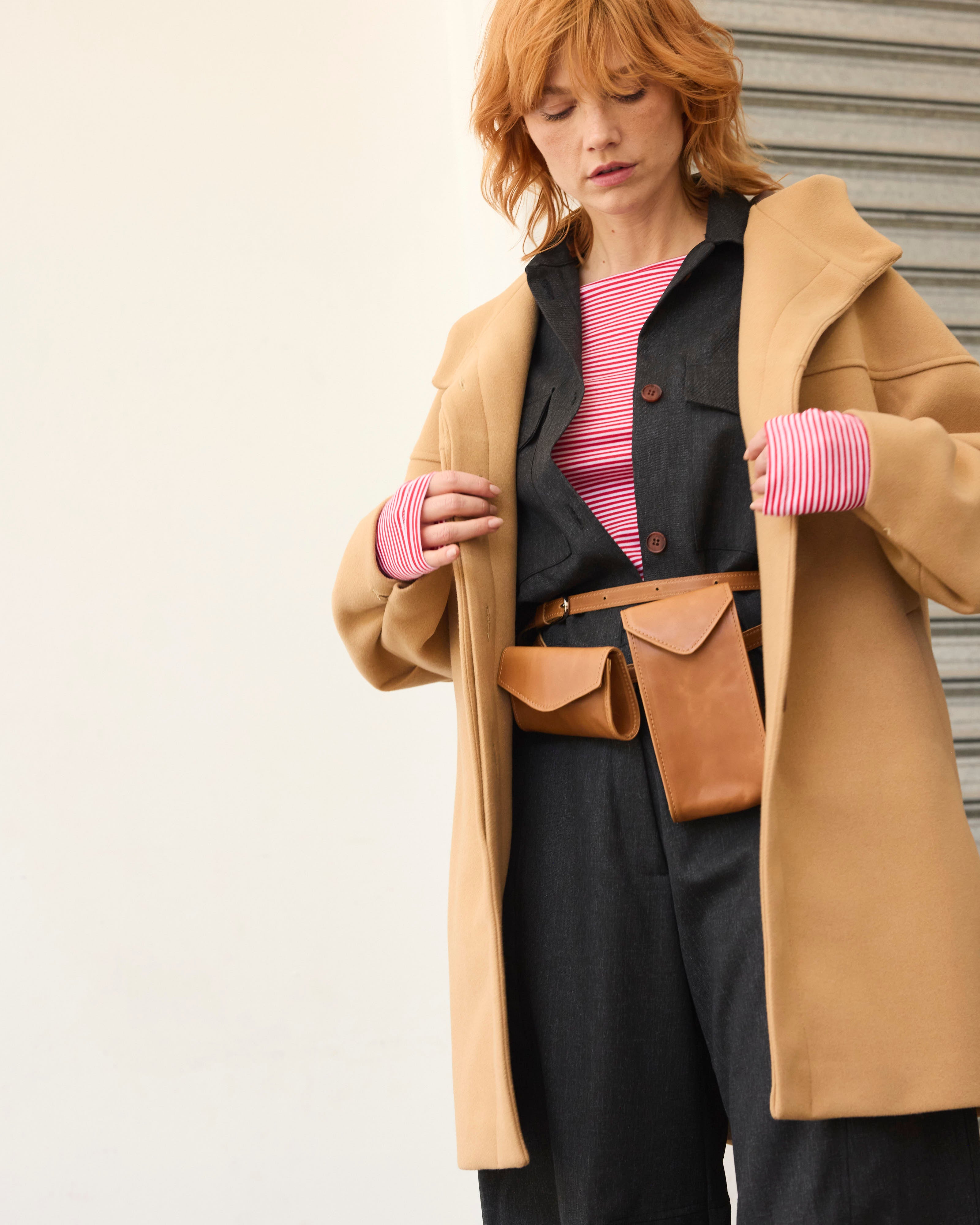 Beltbag Passiflore 100% Cuero Camel