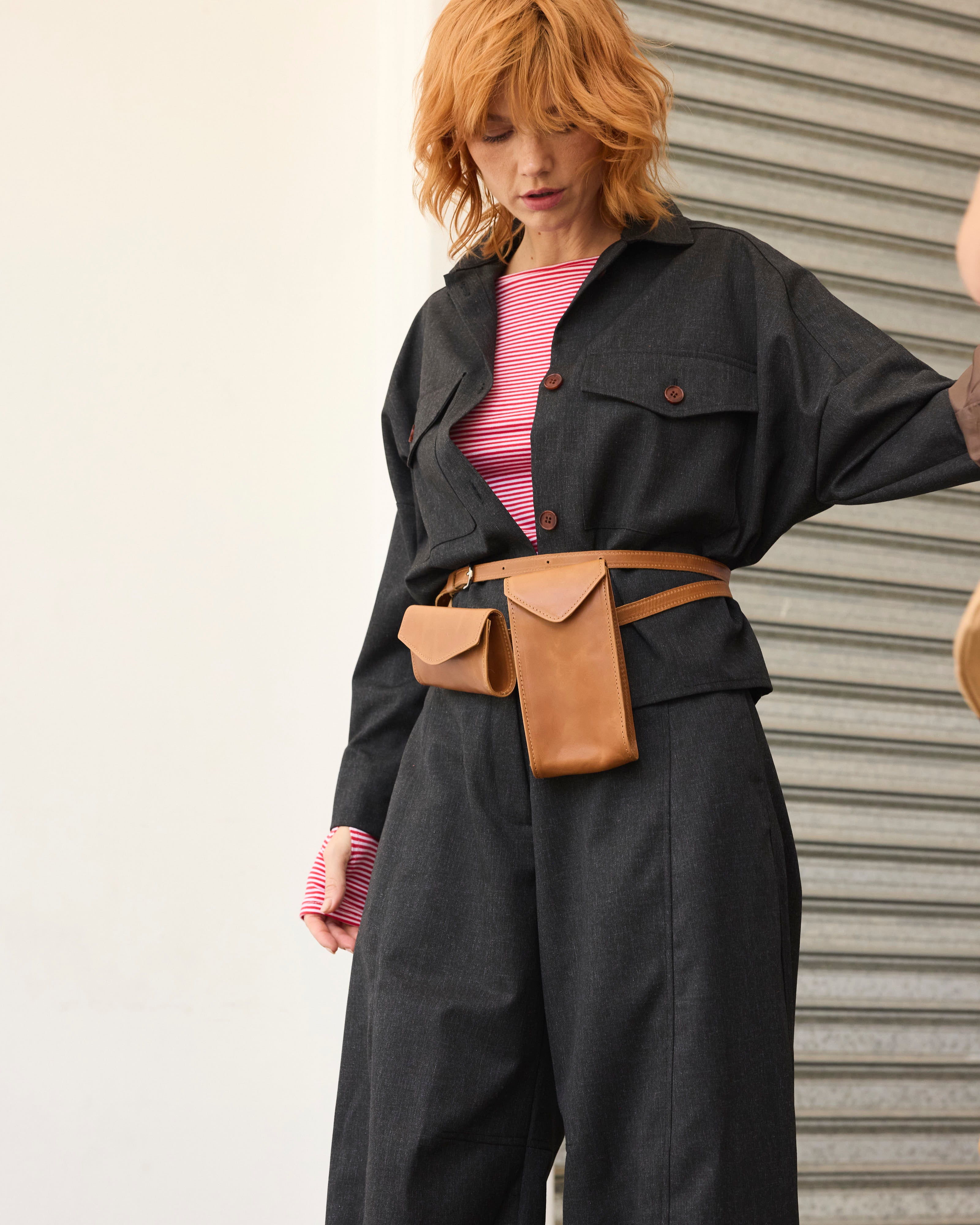 Beltbag Passiflore 100% Cuero Camel