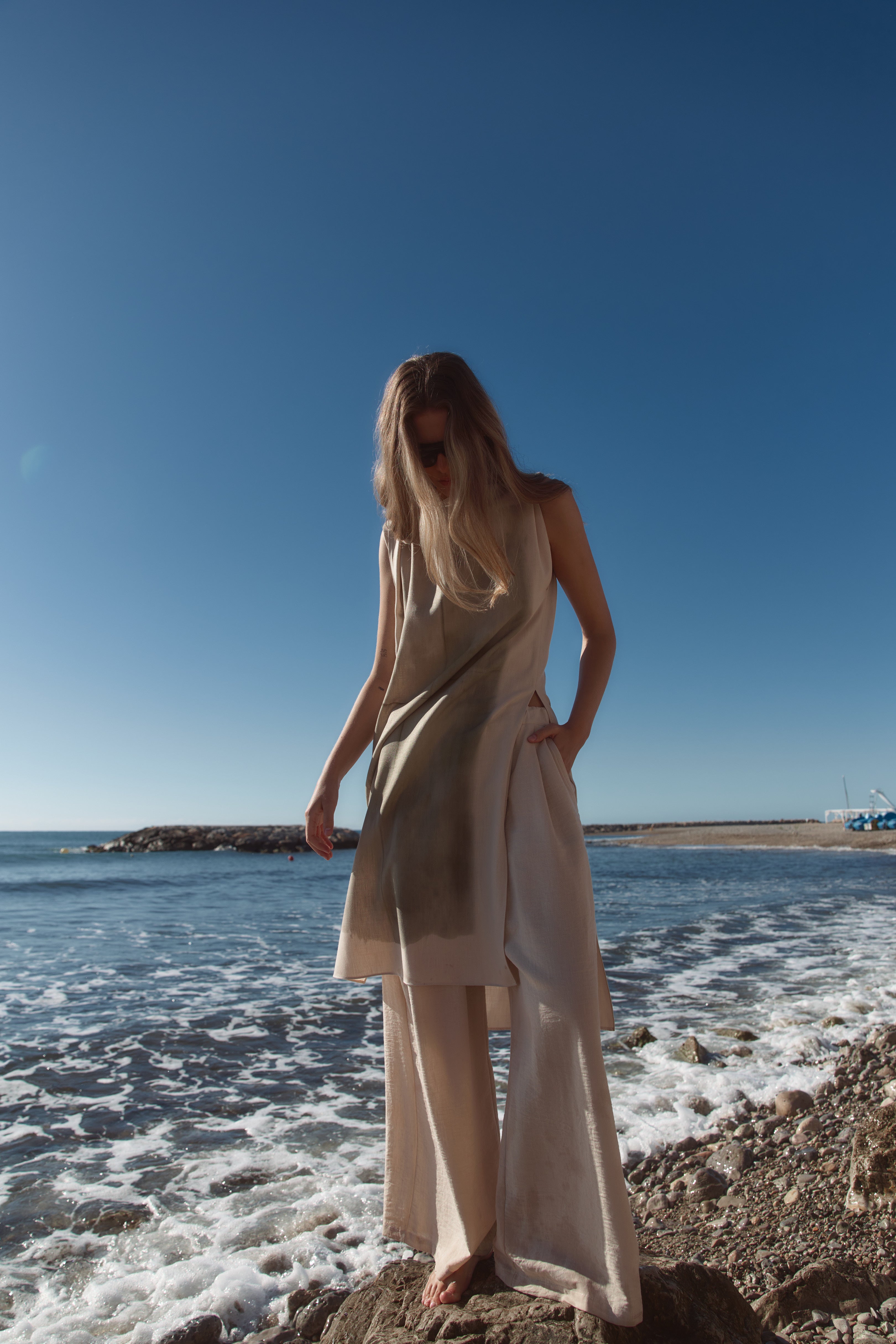 Top Largo Renoir Arena Estampado Verde