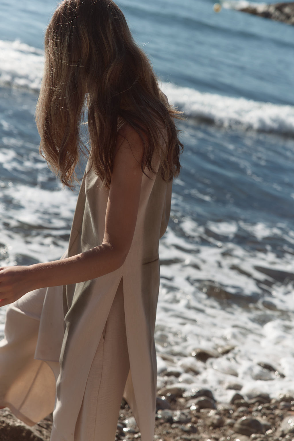 Top Largo Renoir Arena Estampado Verde