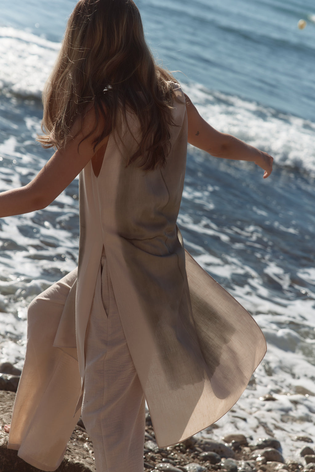 Top Largo Renoir Arena Estampado Verde