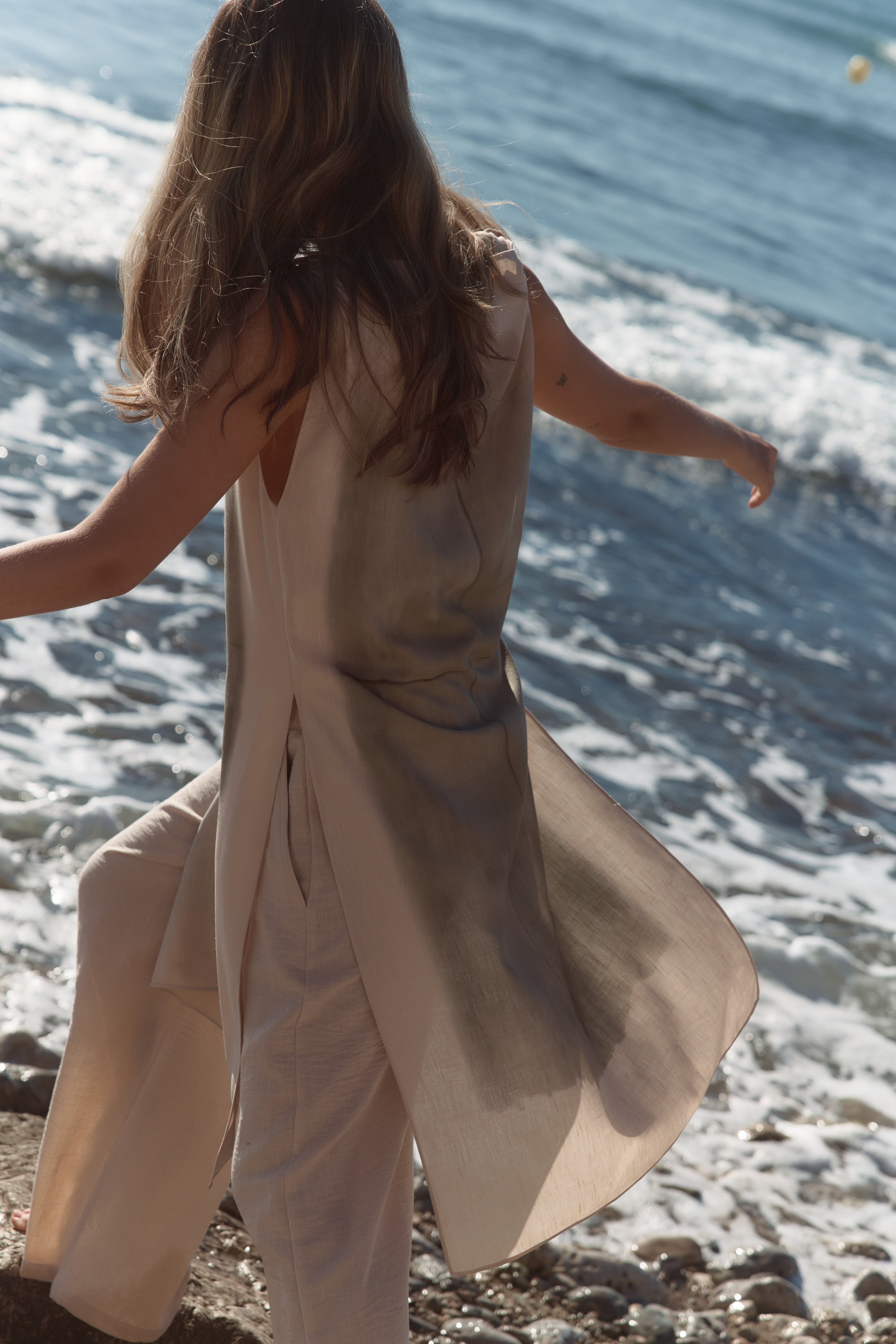 Top Largo Renoir Arena Estampado Verde