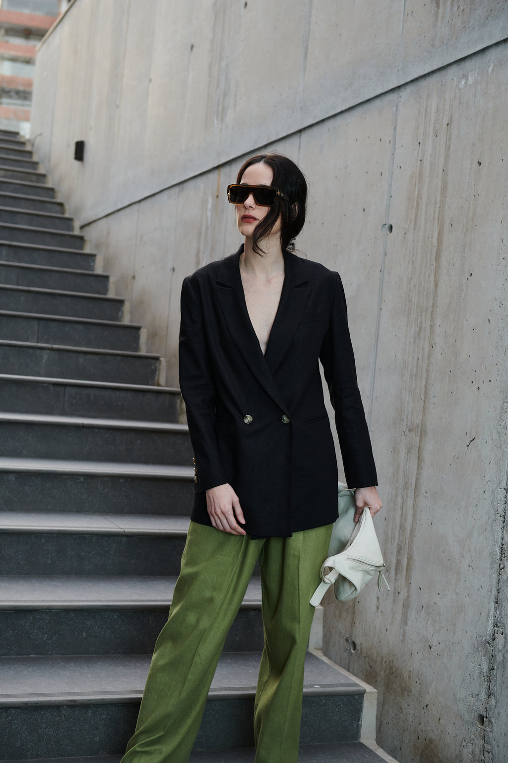 Blazer Hatai Lino Negro