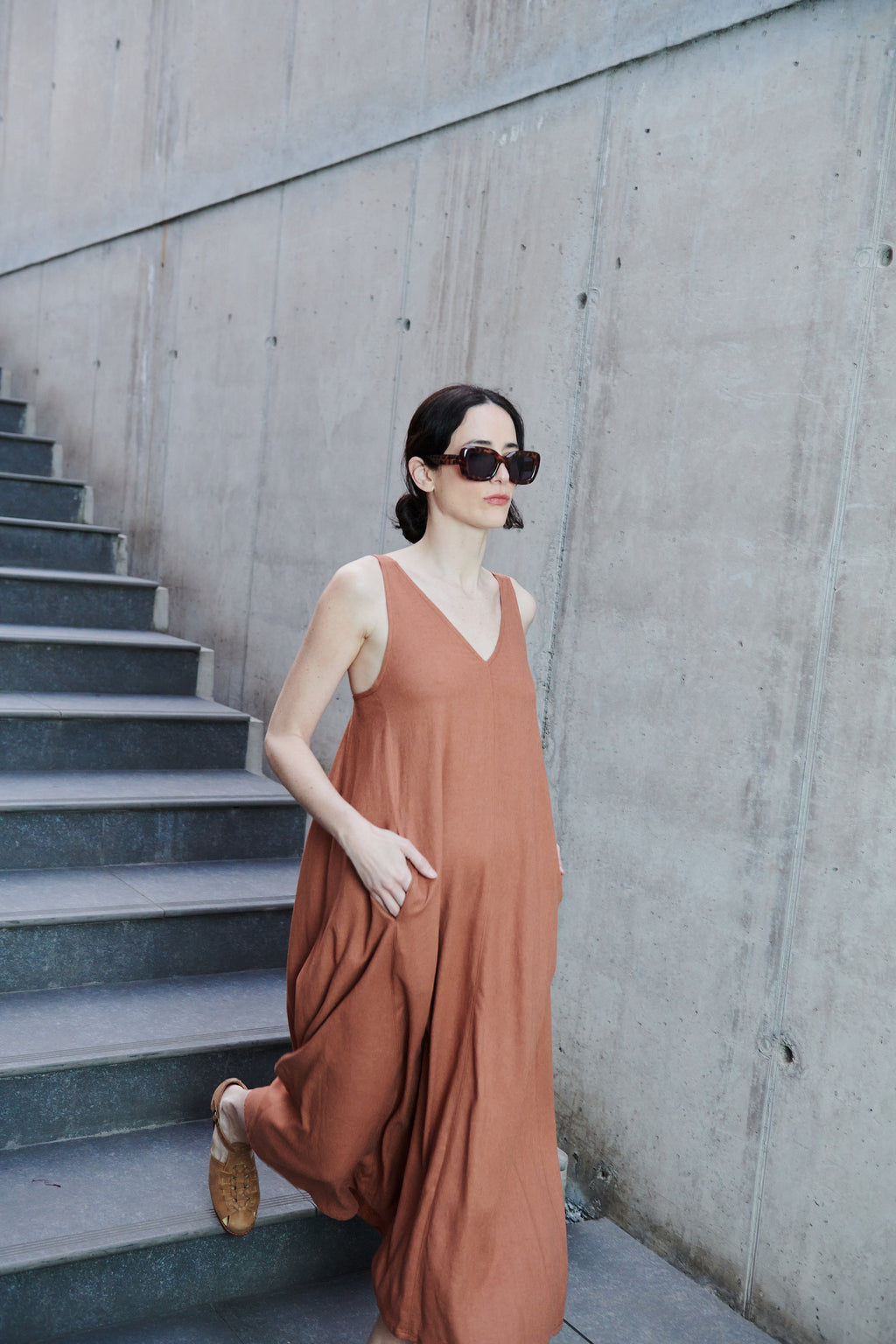 Vestido Rego Lino Greda