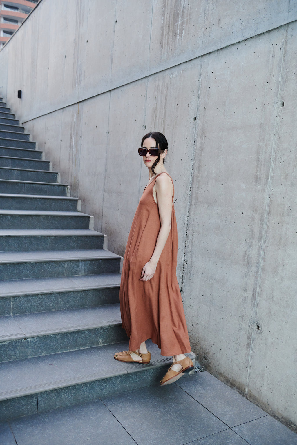 Vestido Rego Lino Greda