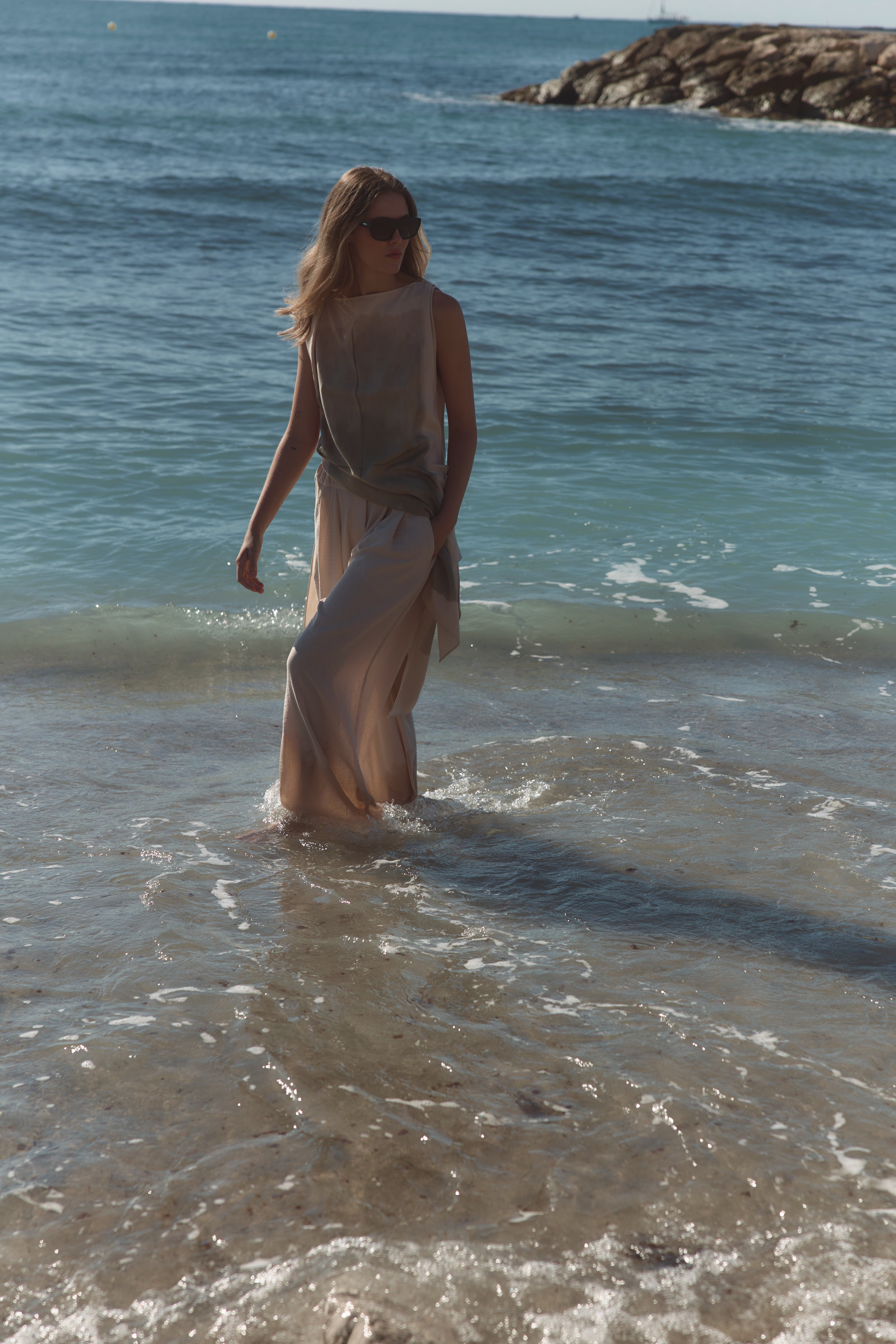 Top Largo Renoir Arena Estampado Verde