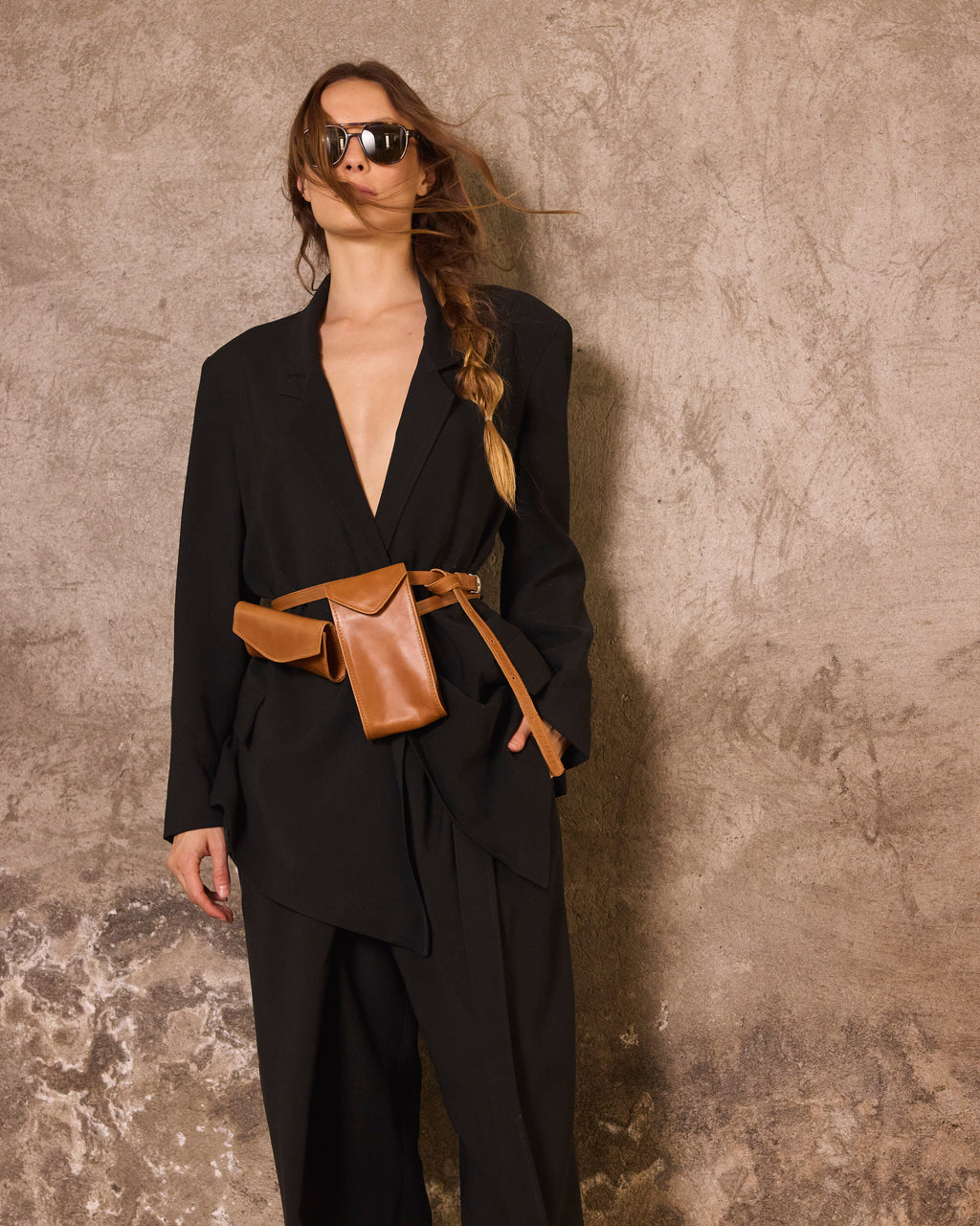 Beltbag Passiflore 100% Cuero Camel