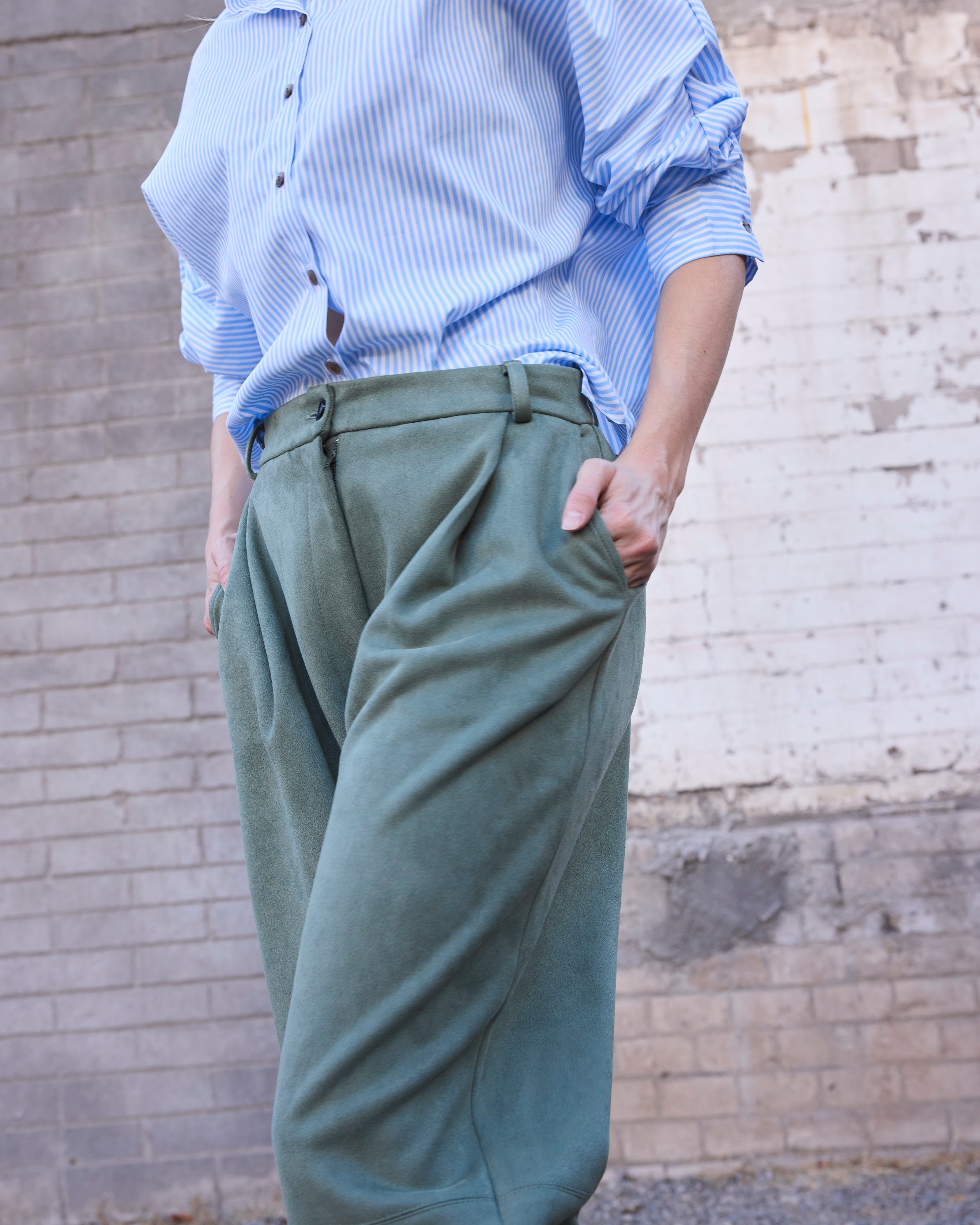 Pantalón Rondes Gamuzado Verde