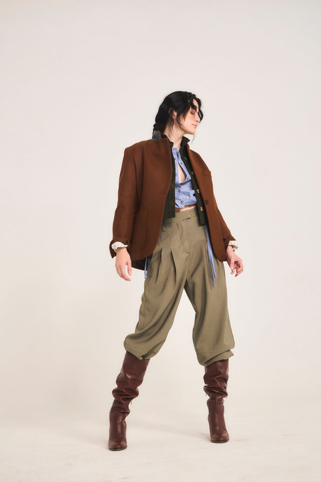Mirarge Wool Coffee Blazer