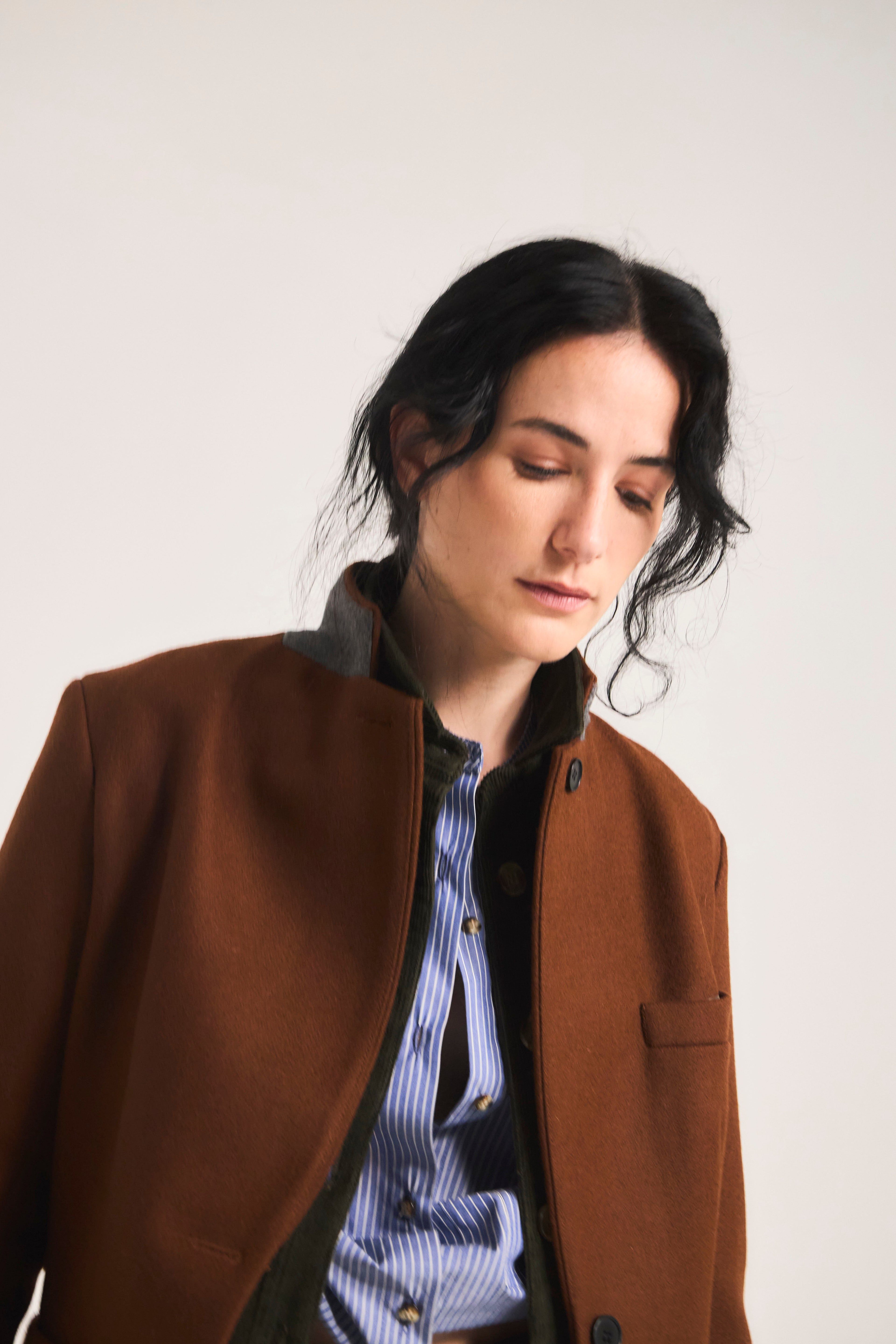 Mirarge Wool Coffee Blazer