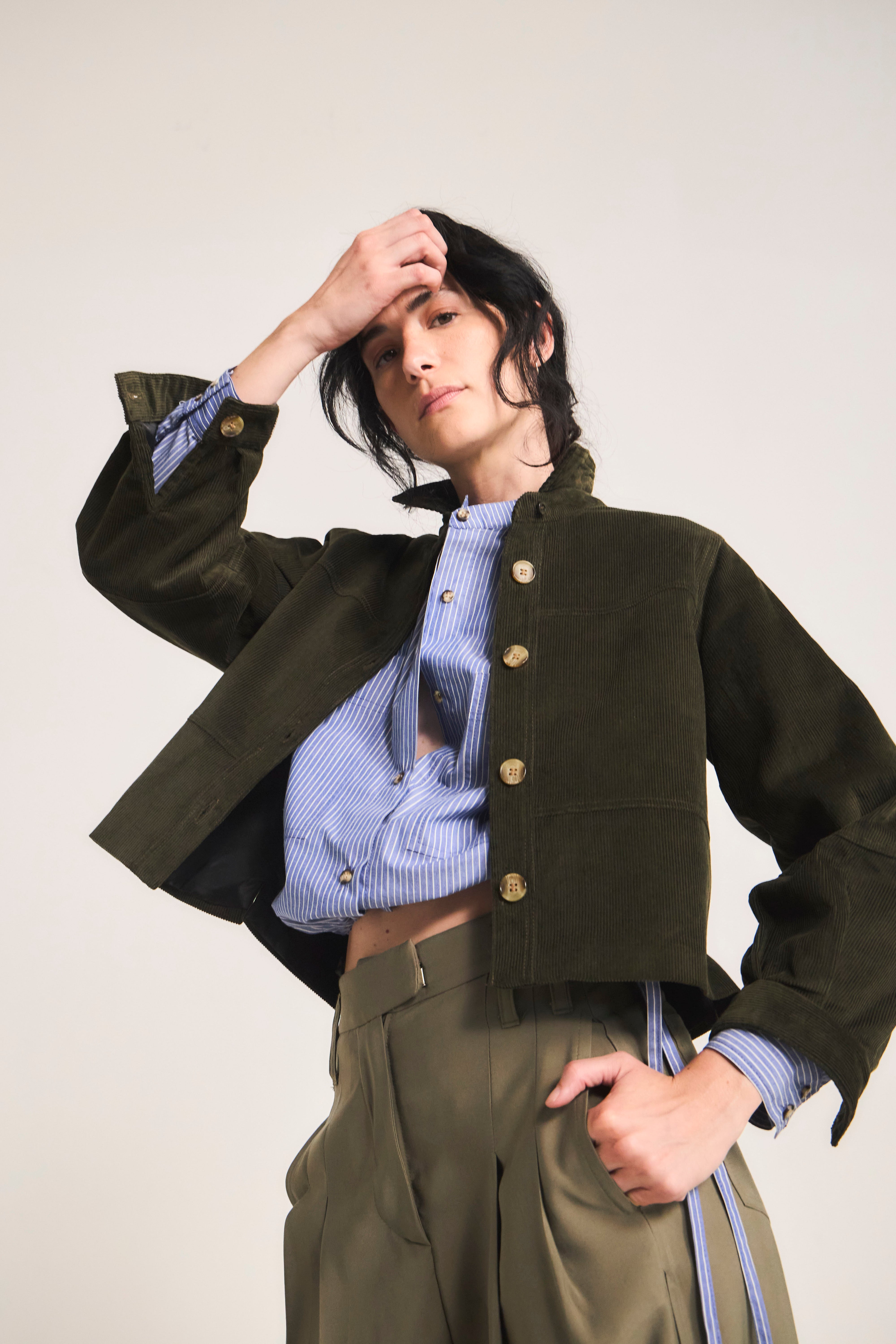 Chaqueta Porter Cotelé Verde