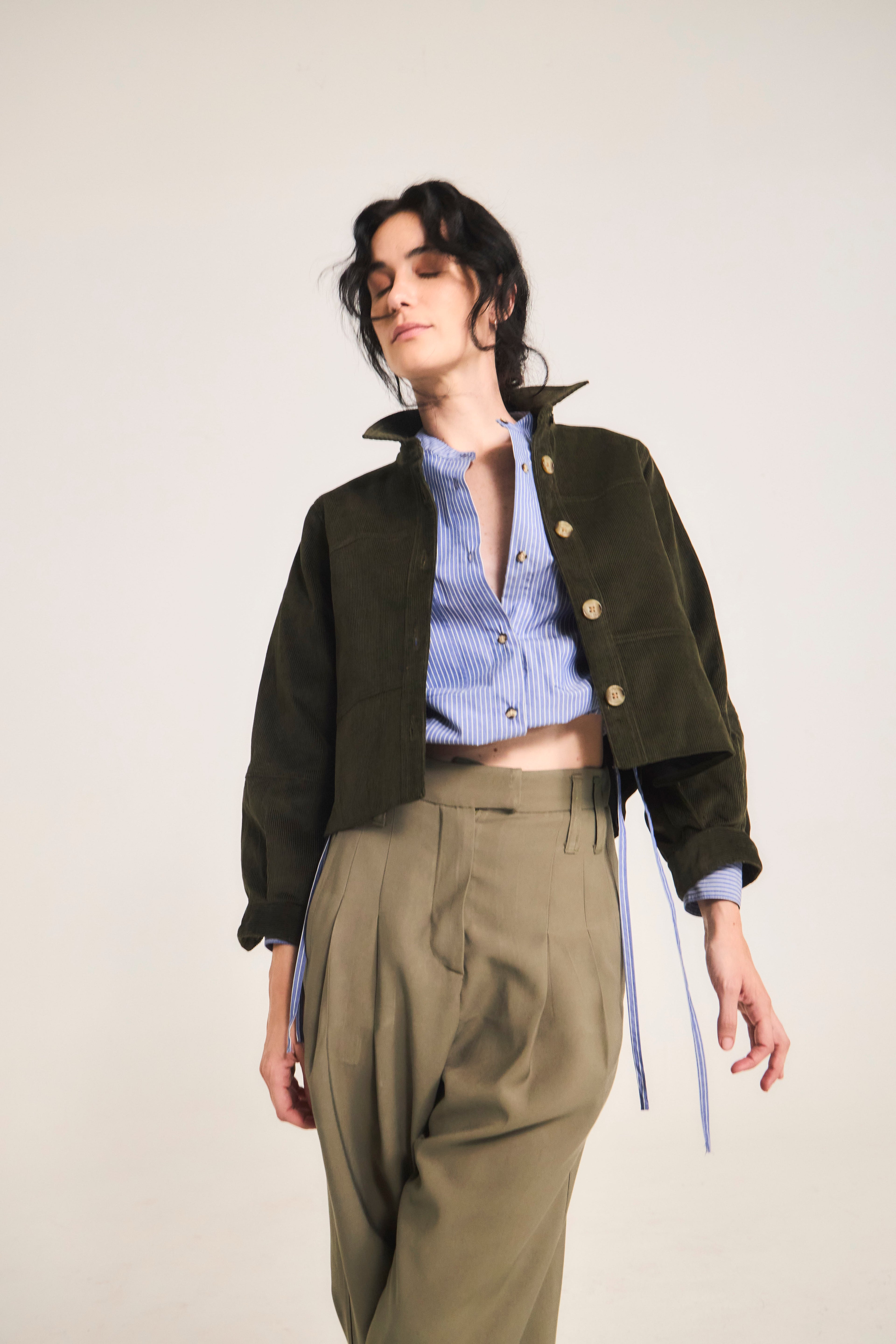 Green Corduroy Porter Jacket