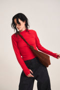 Cartera Brume 100% Gamuza Café