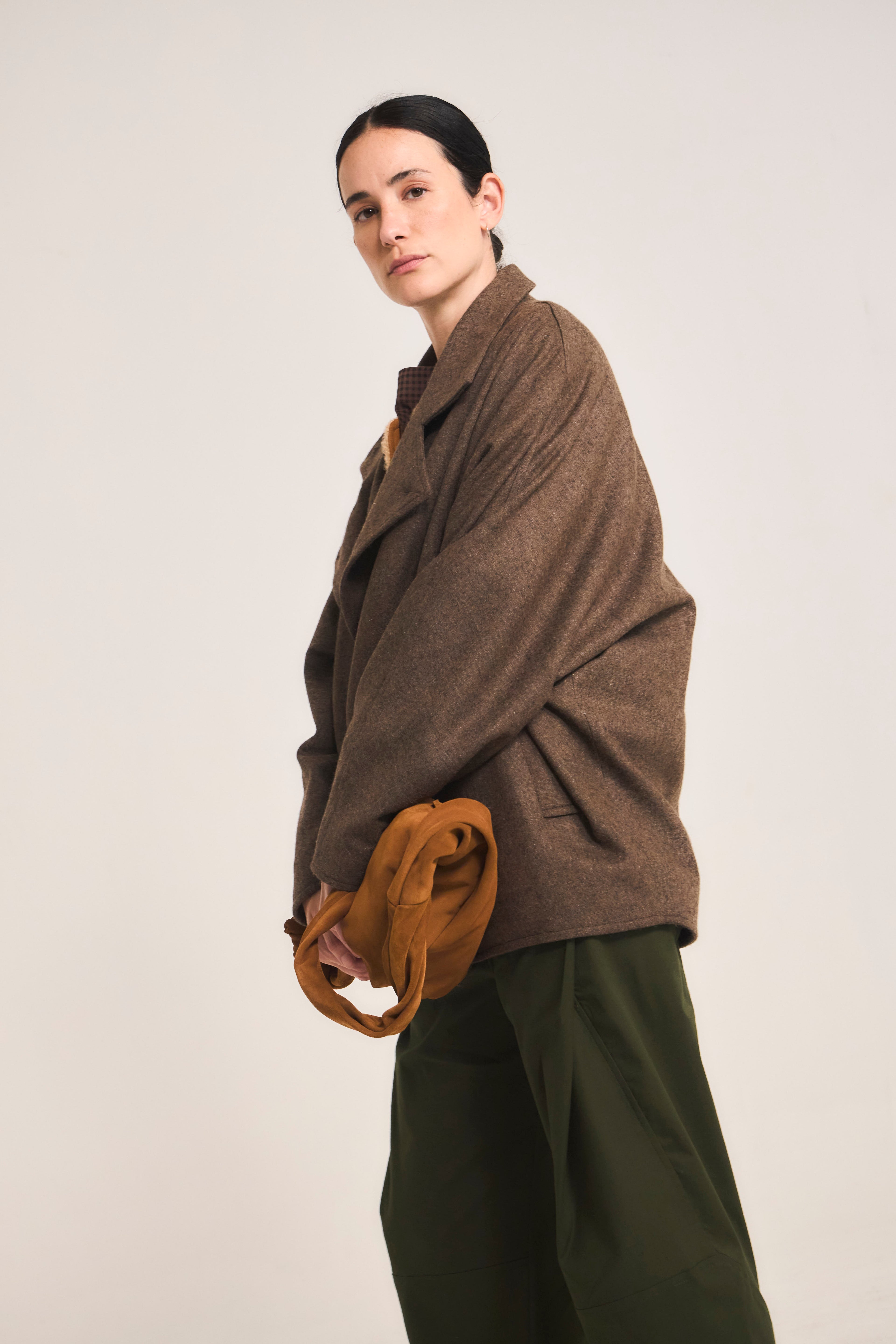 Chaquetón Ossature Lana Taupe