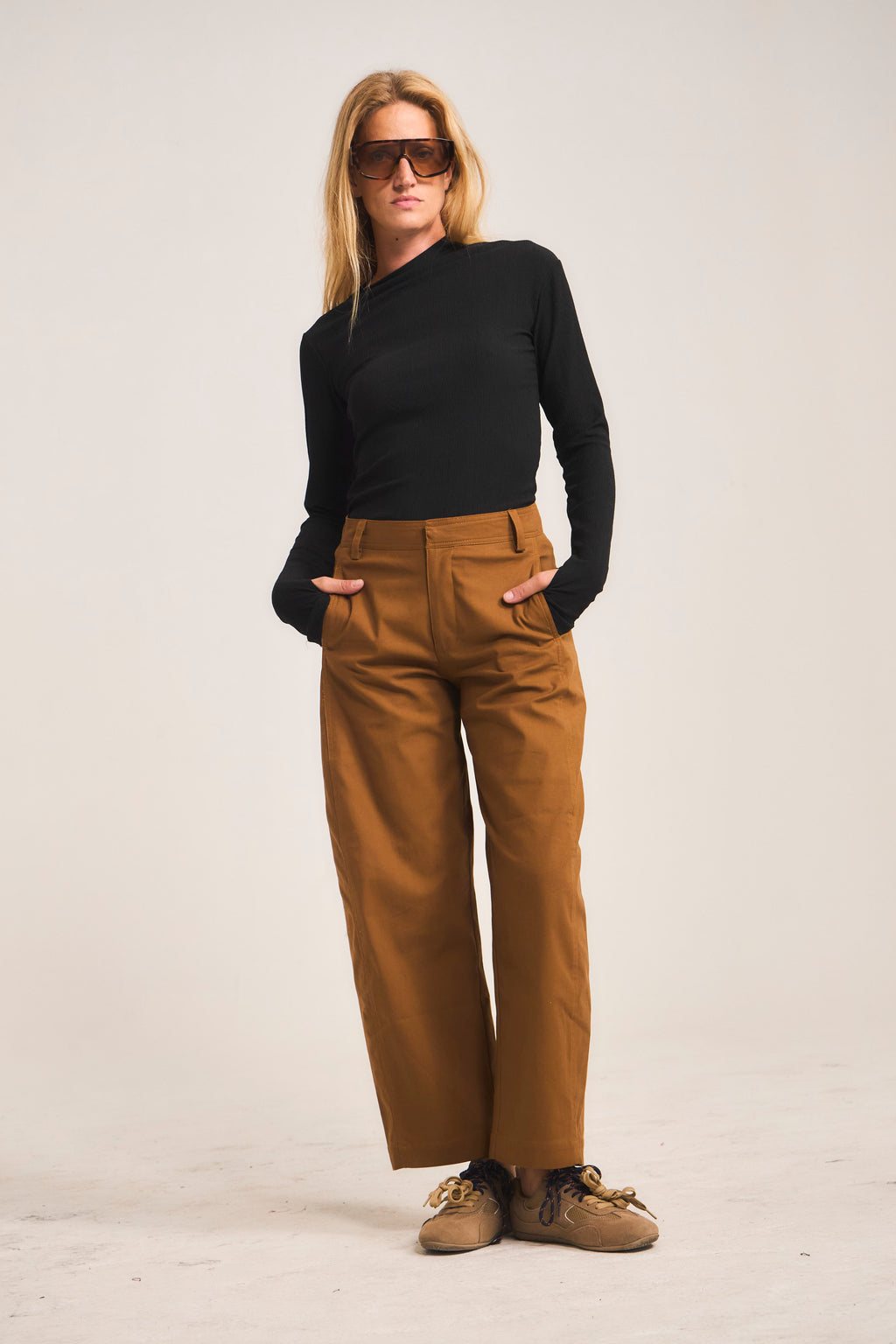Eveille 100% Cotton Camel Trousers