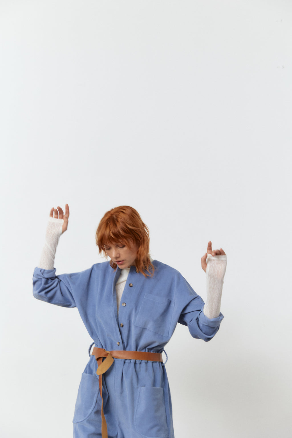 Enterito Blues Cotele Algodon Celeste