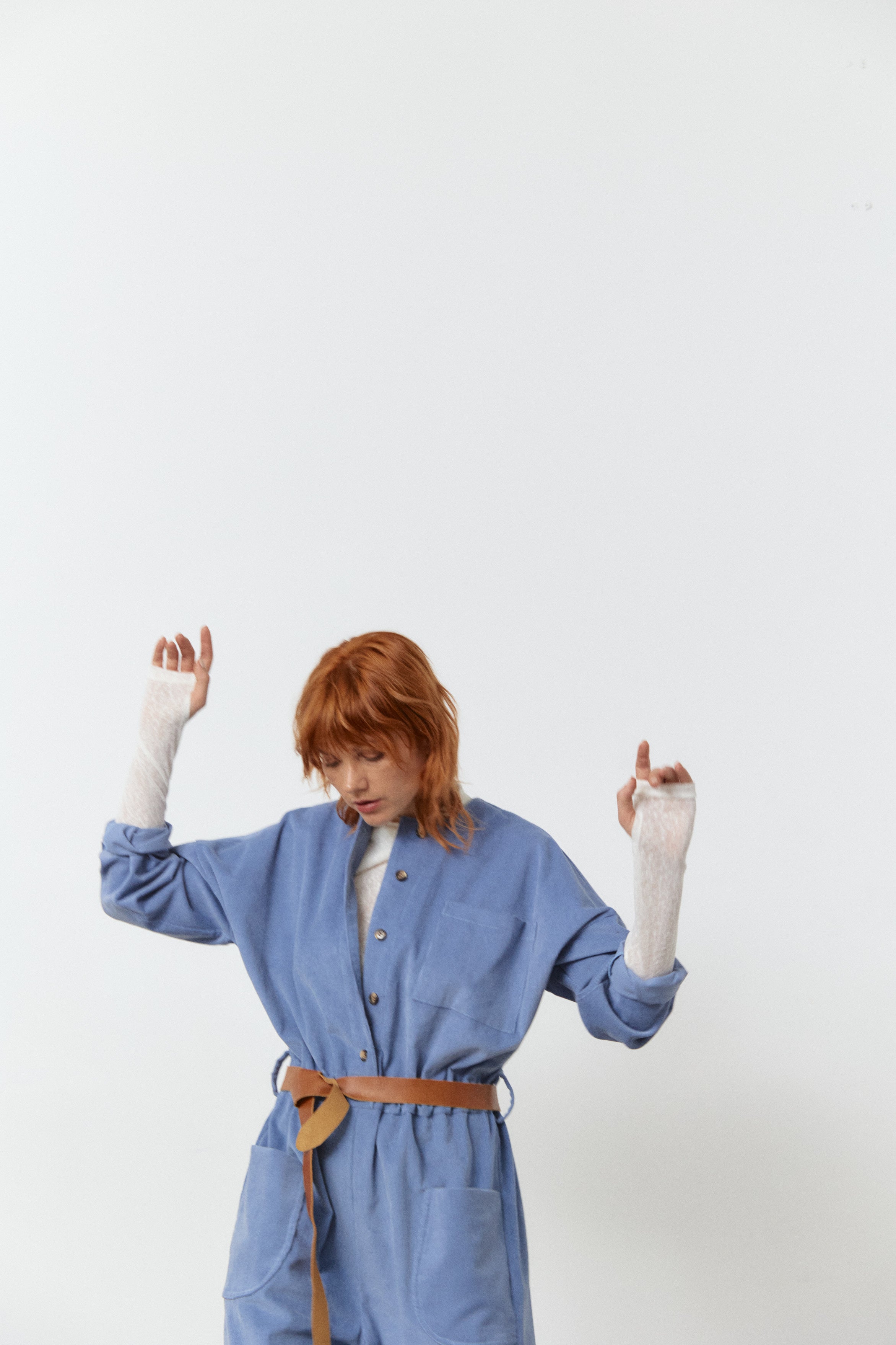 Enterito Blues Cotele Algodon Celeste